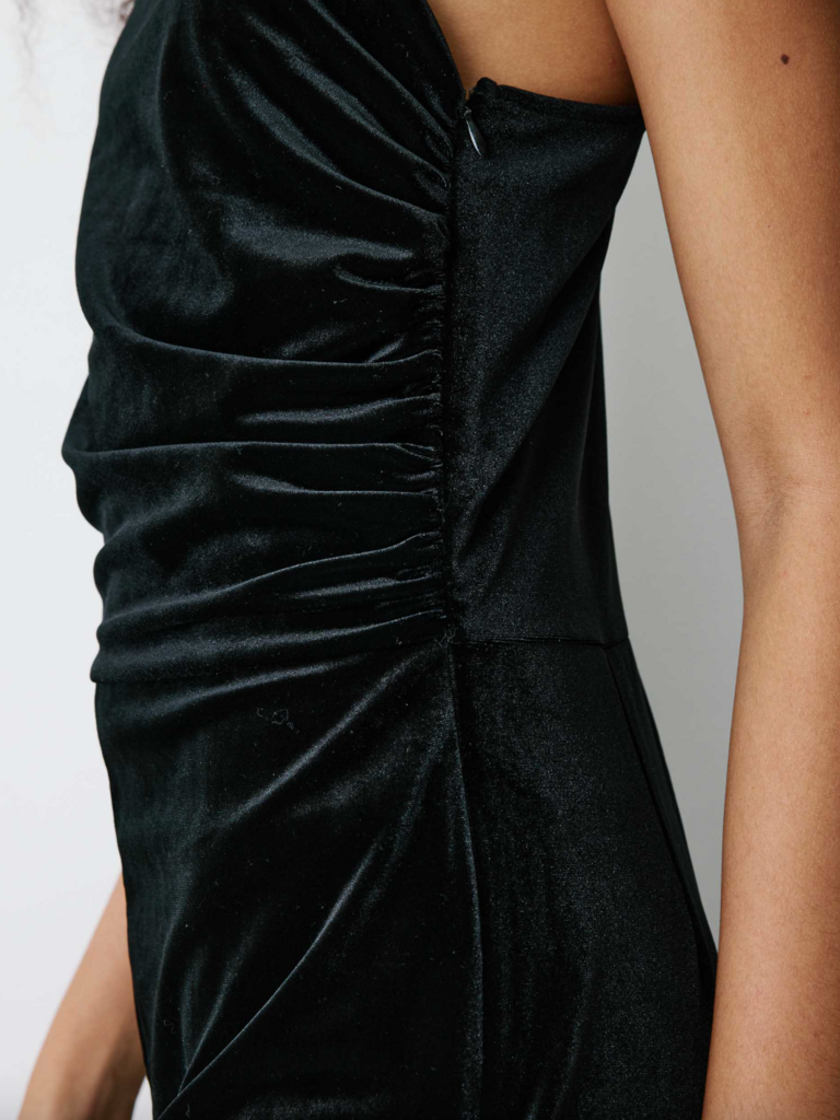 Grace & Mila Velvet One Shoulder Jumpsuit