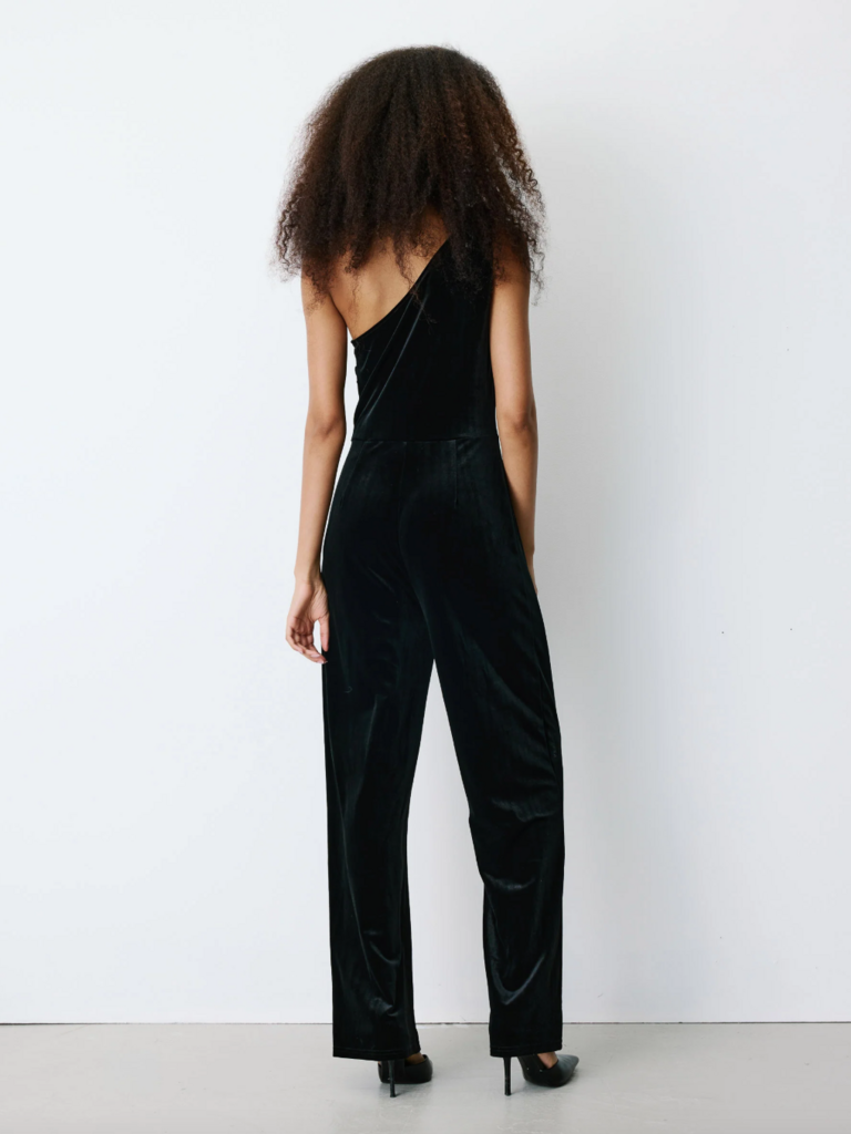 Grace & Mila Velvet One Shoulder Jumpsuit