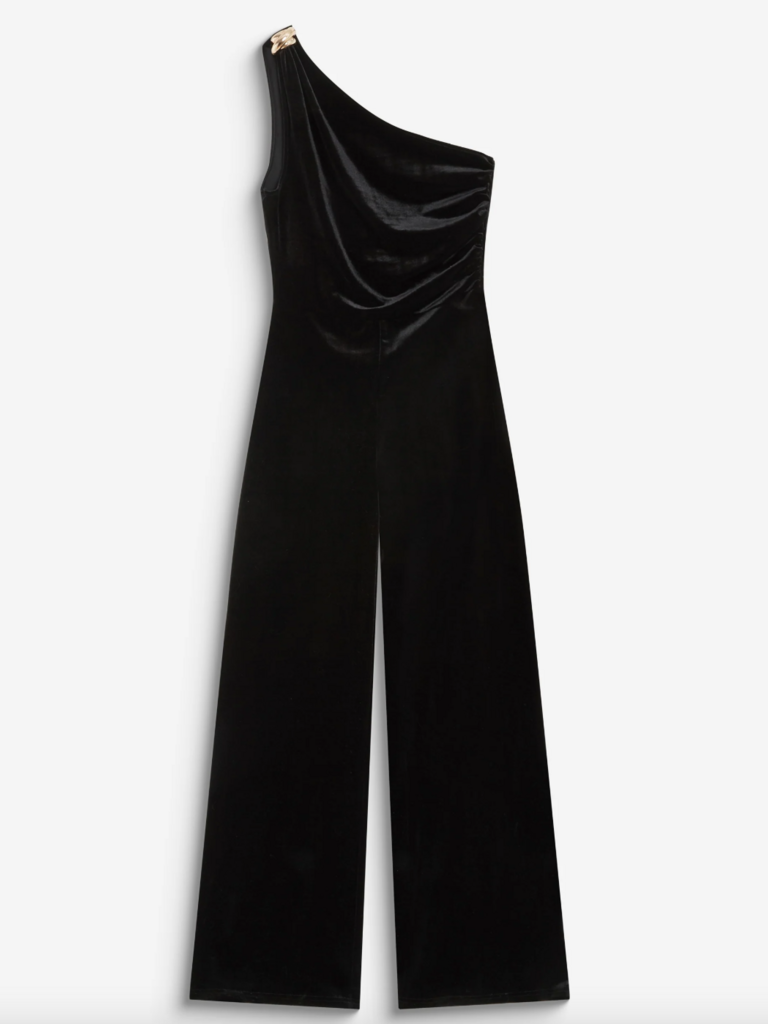 Grace & Mila Velvet One Shoulder Jumpsuit