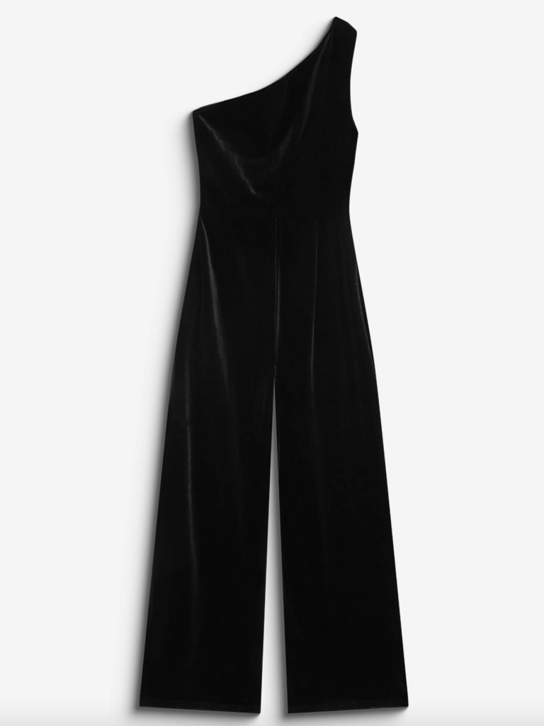 Grace & Mila Velvet One Shoulder Jumpsuit