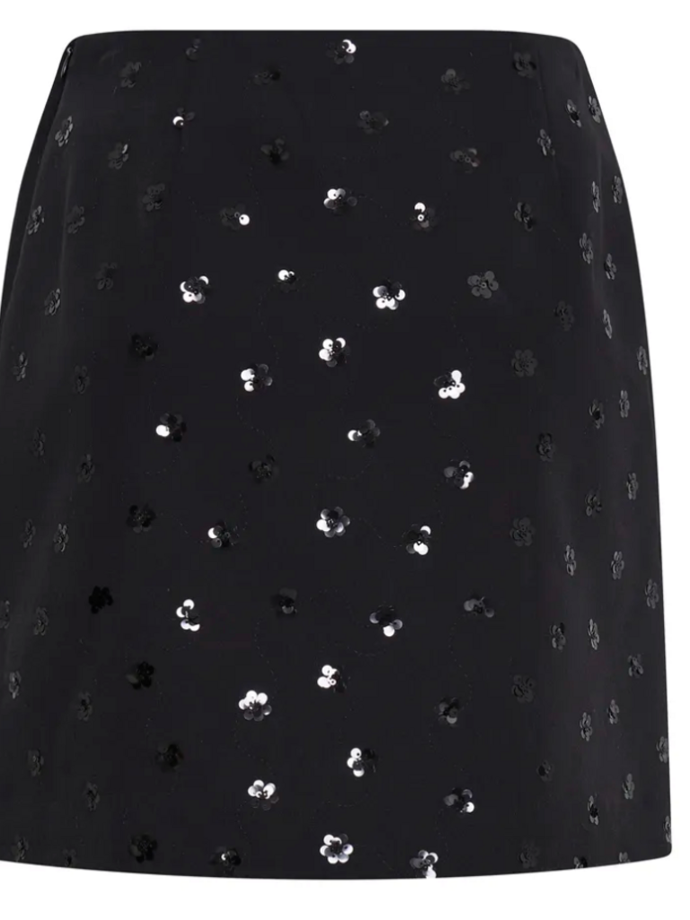ICHI Sequinned Mini Skirt