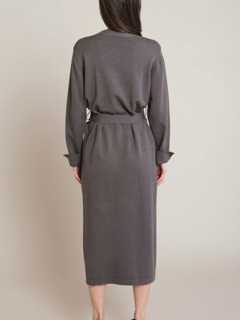 Black Tape Charcoal Knitted Midi
