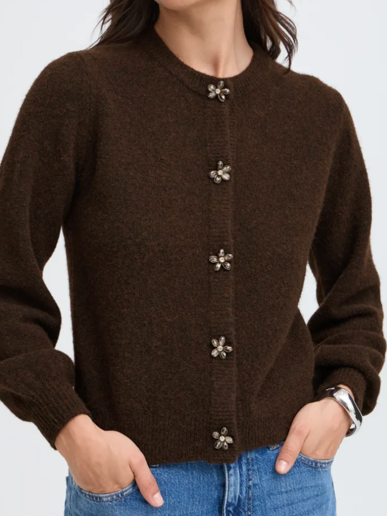 B. Young Floral Button Cardi