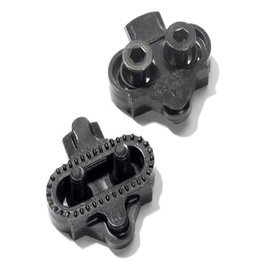 EXUSTAR BLK R2 LOOK KEO-STYLE WIDE BEAM FIXED BLACK PEDAL CLEATS