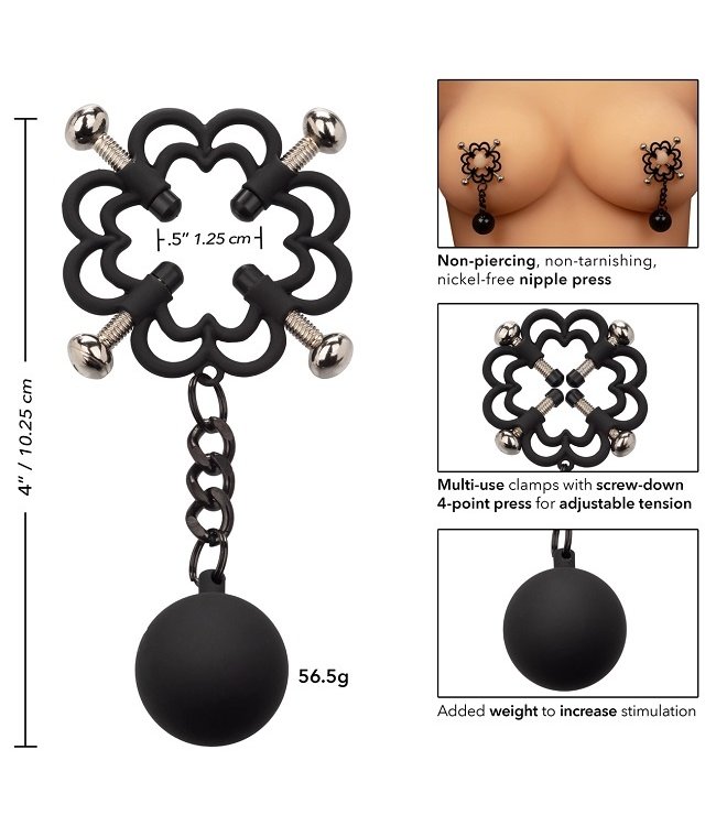 CalExotics Nipple Grips Power Grip 4-Point Weighted Nipple Press