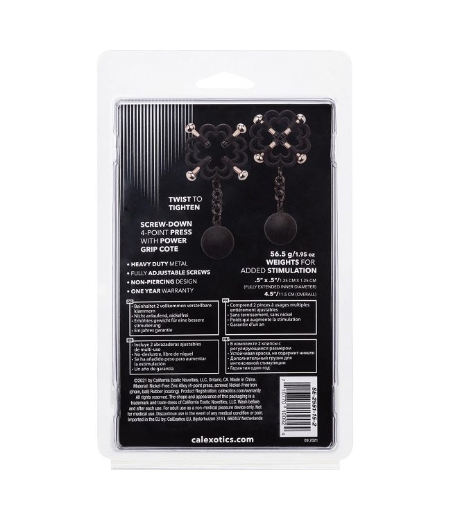 CalExotics Nipple Grips Power Grip 4-Point Weighted Nipple Press