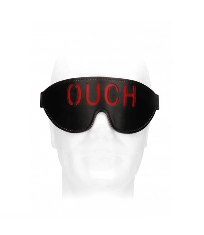 Shots America Ouch! Black & White Bonded Leather Eye-Mask "Ouch"