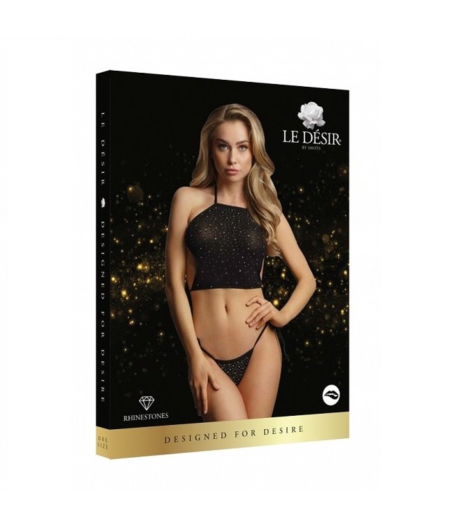 Le Désir Le Désir Festive Rhinestone Top and Thong