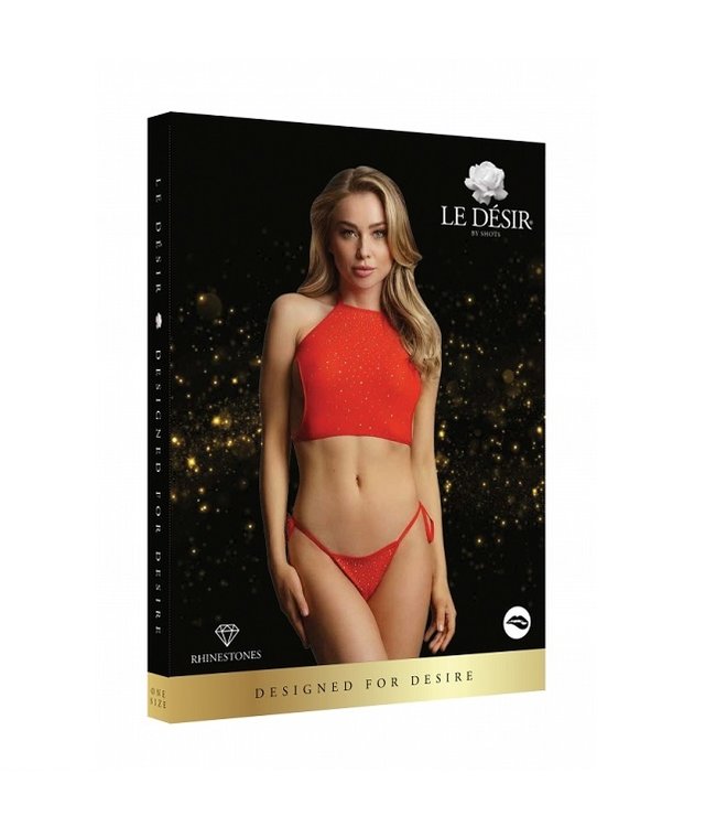 Le Désir Le Désir Festive Rhinestone Top and Thong