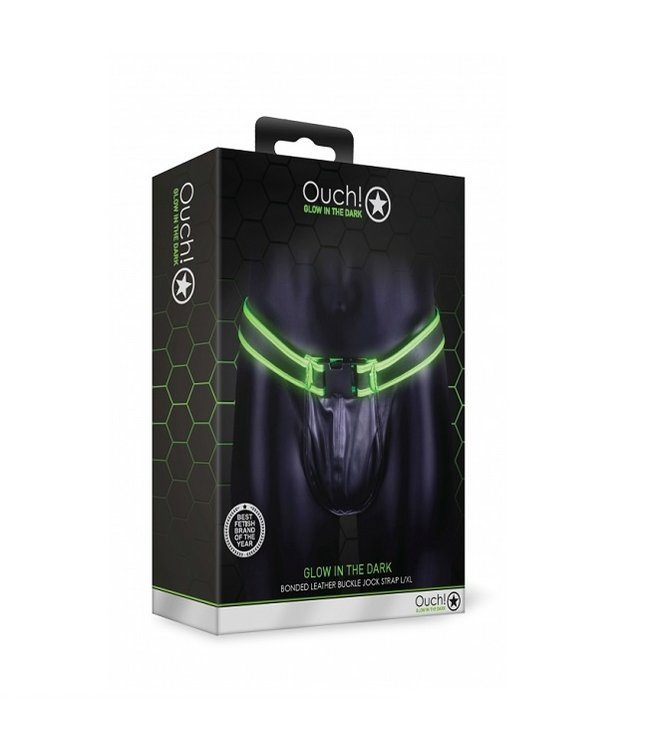 Shots America Ouch! Glow in the Dark Buckle Jock Strap