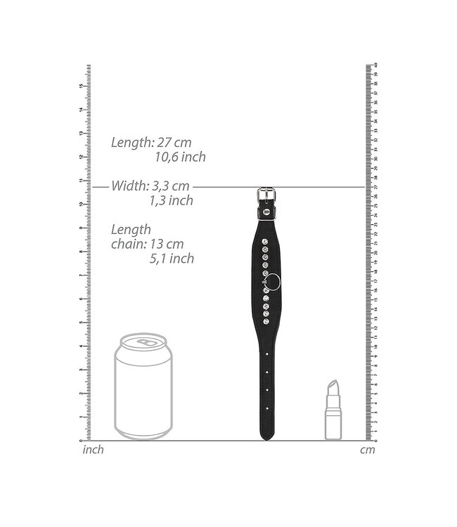 Shots America Ouch! Diamond Studded Wrist Cuffs