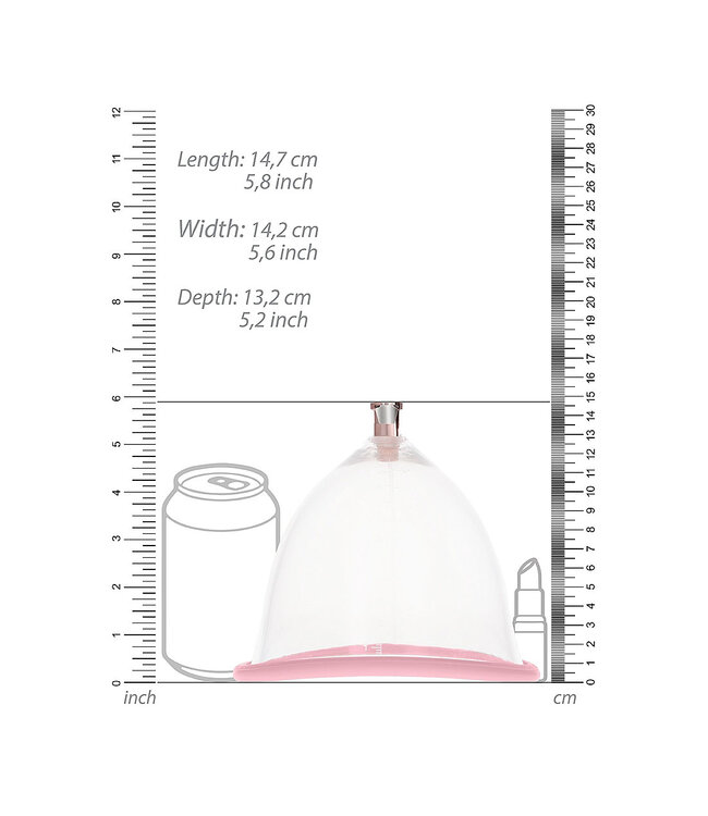 Shots America Pumped Rose Gold Automatic Rechargeable Breast Pump Set - Large