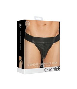 Shots America Ouch! Striped Front with Zip Jock