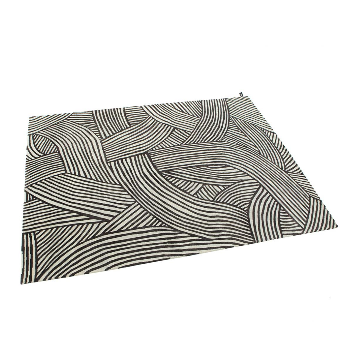 Inky Dhow Black Rug - Prevalent Projects