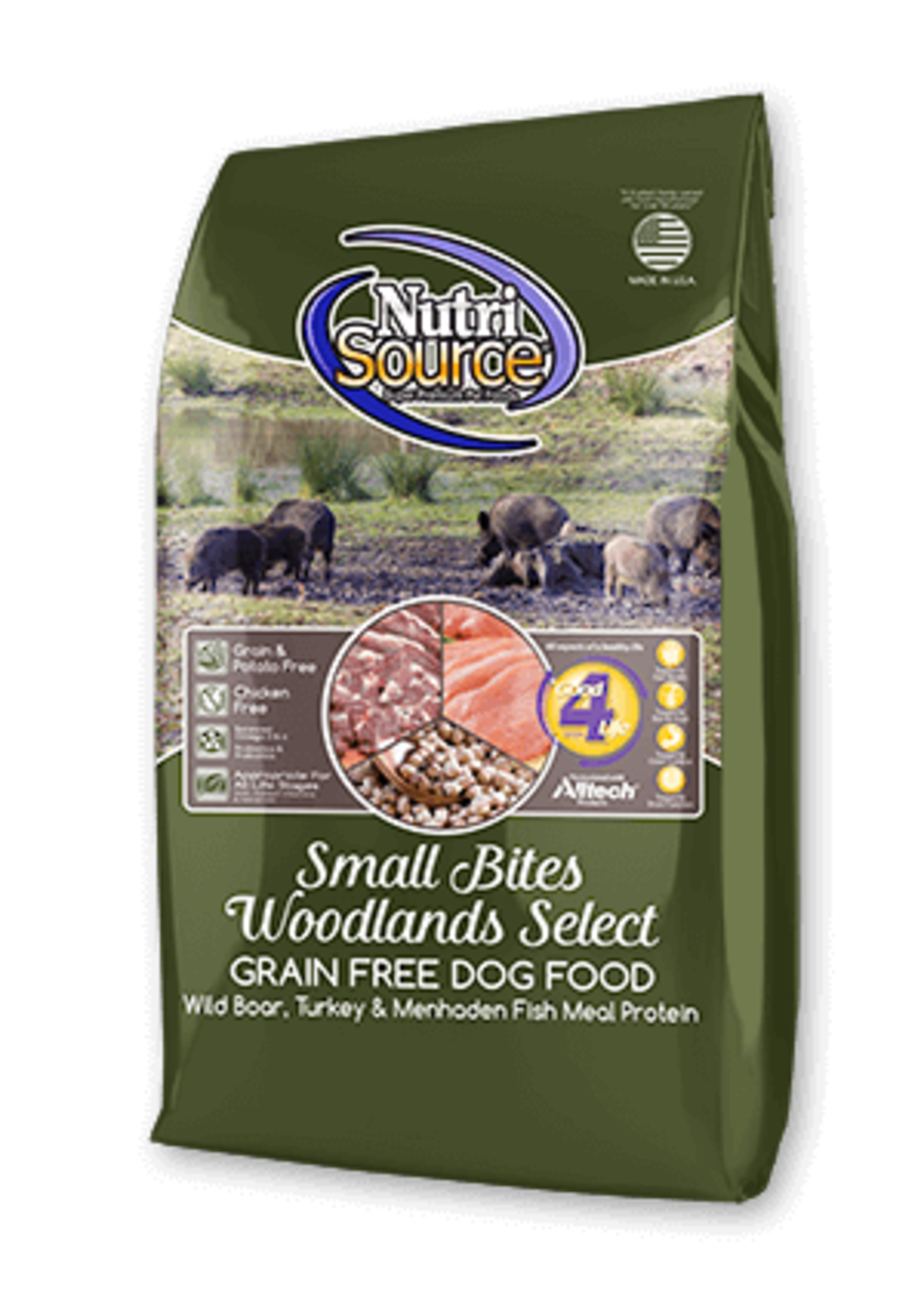 Nutrisource GF Dog Food Small Bites Woodland Select