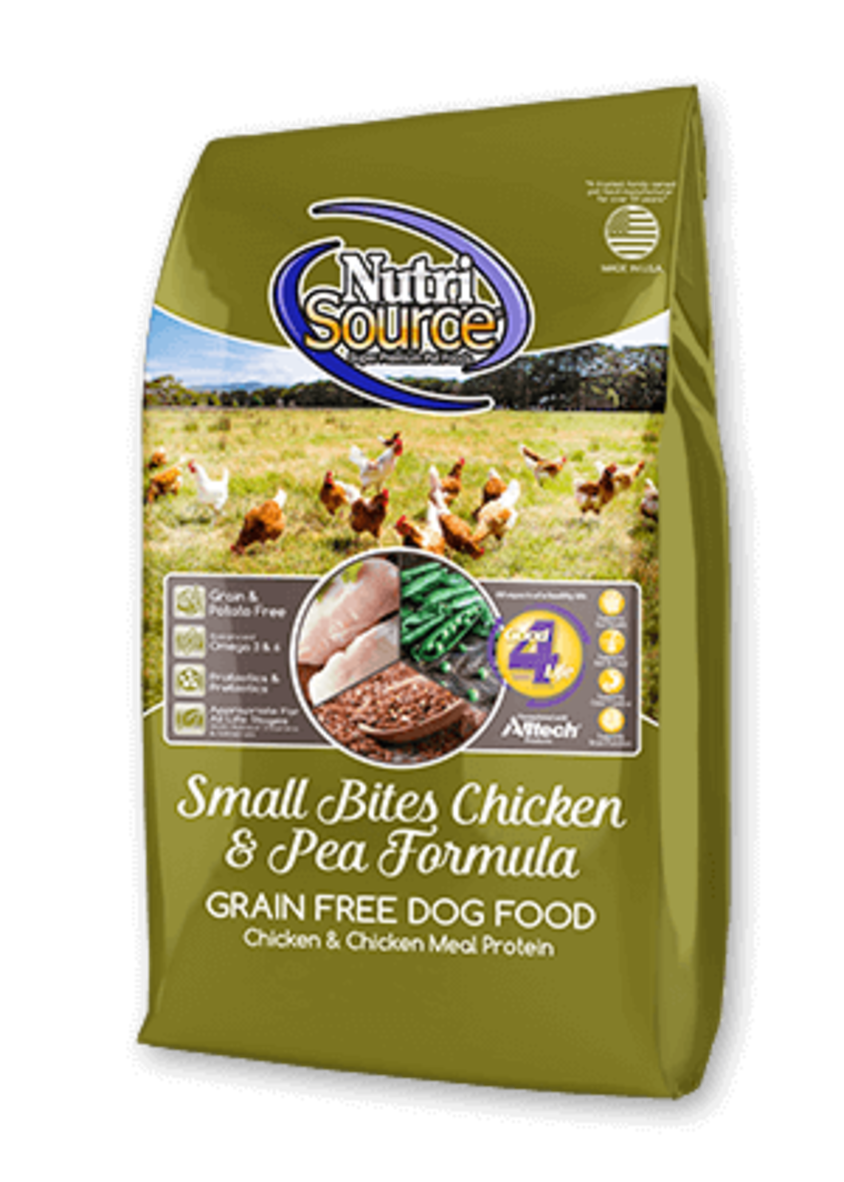 Nutrisource GF Dog Food Small Bites Chicken & Pea