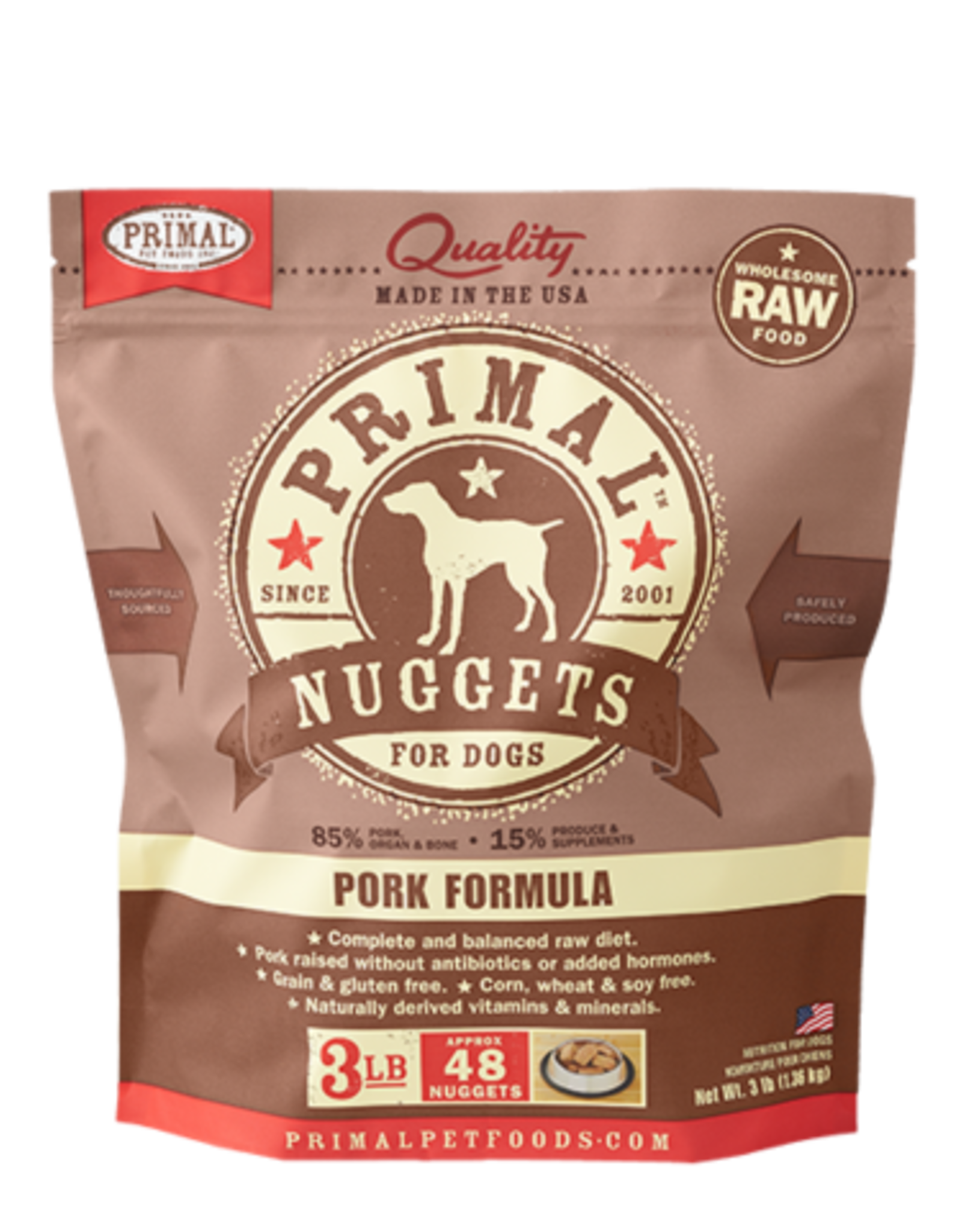Primal Frozen Raw Dog 3lb Nuggets Pawtopia Your Pet's