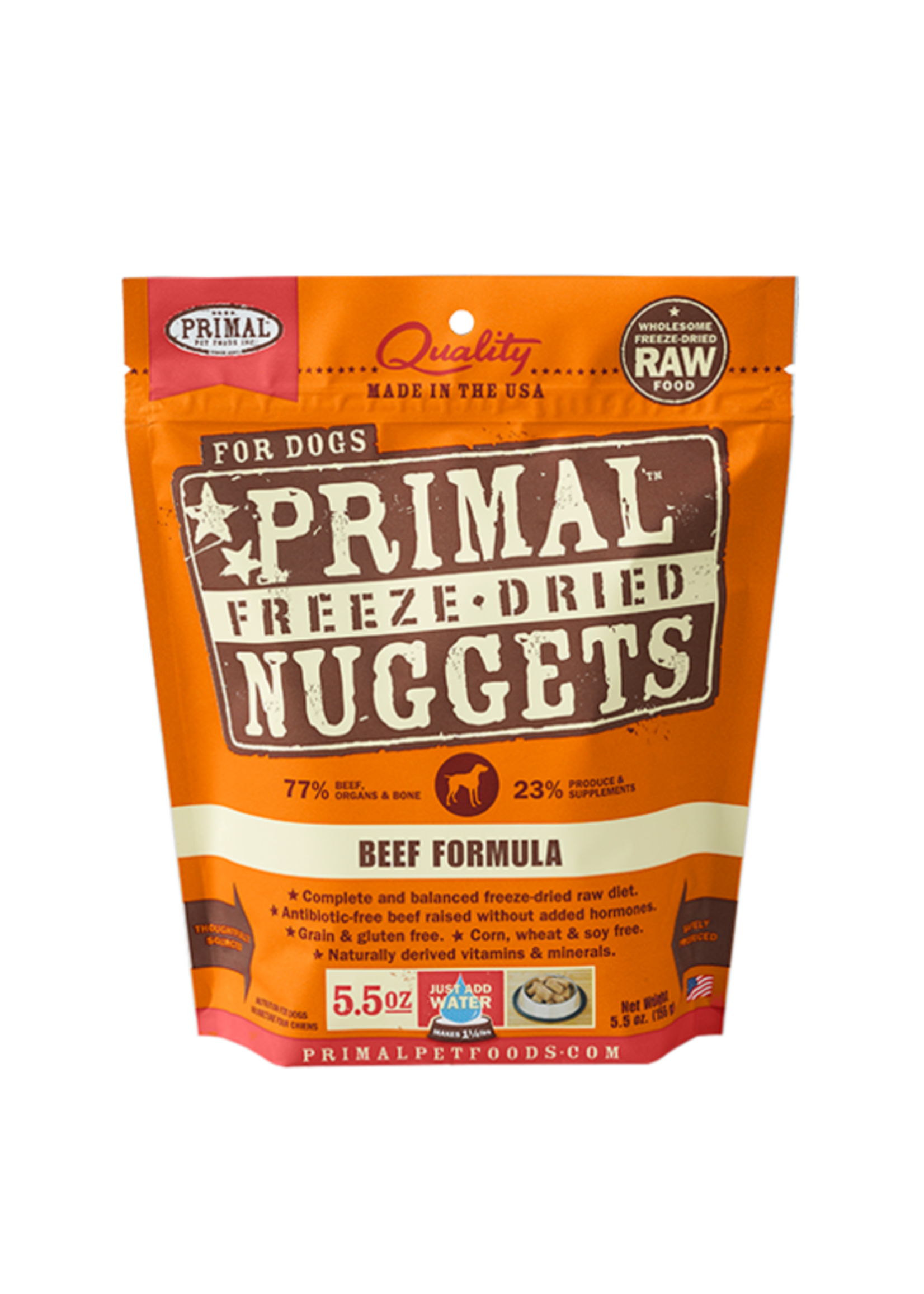 Primal Freeze Dried Raw Dog Food Beef Formula