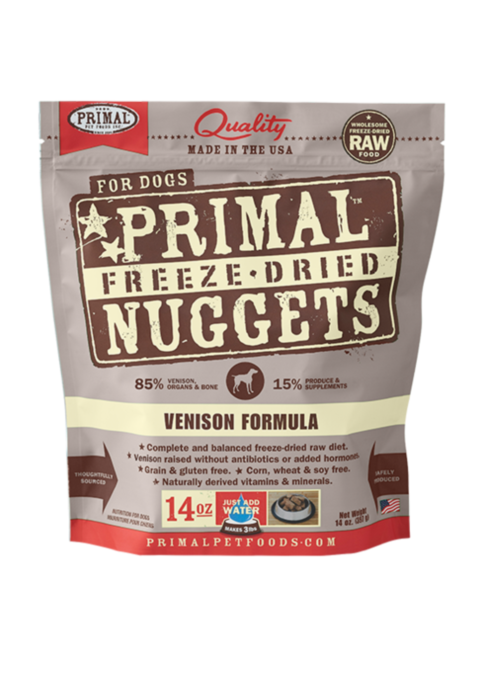 Primal Pet Foods Primal Freeze Dried Raw Dog Food Venison Formula