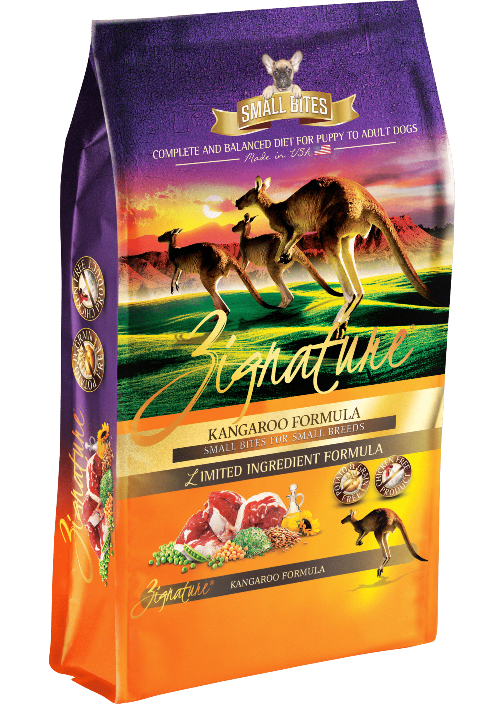 Zignature Dog Food Kangaroo Formula Small Bites