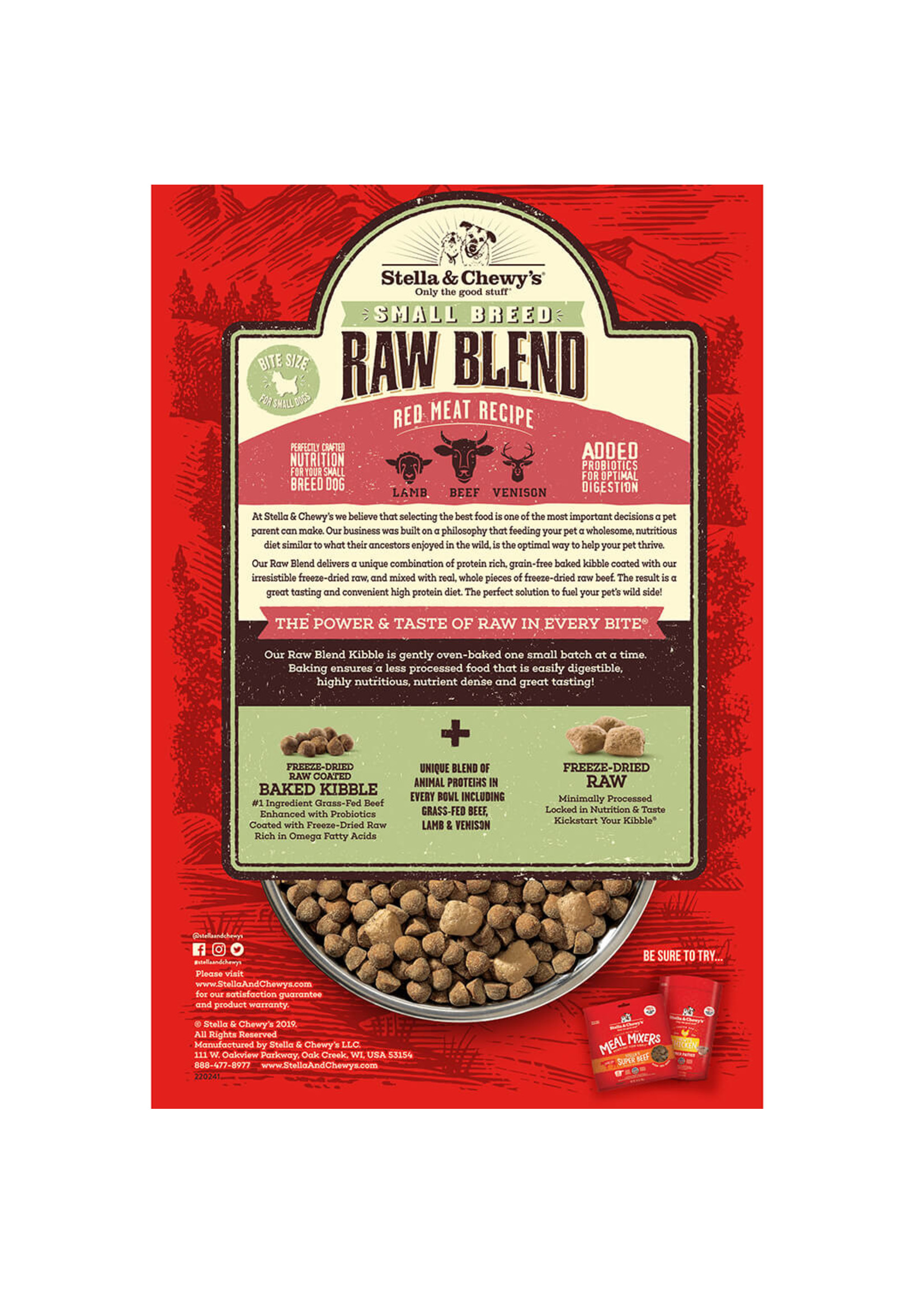 Stella & Chewy's Red Meat Small Breed Raw Blend Kibble