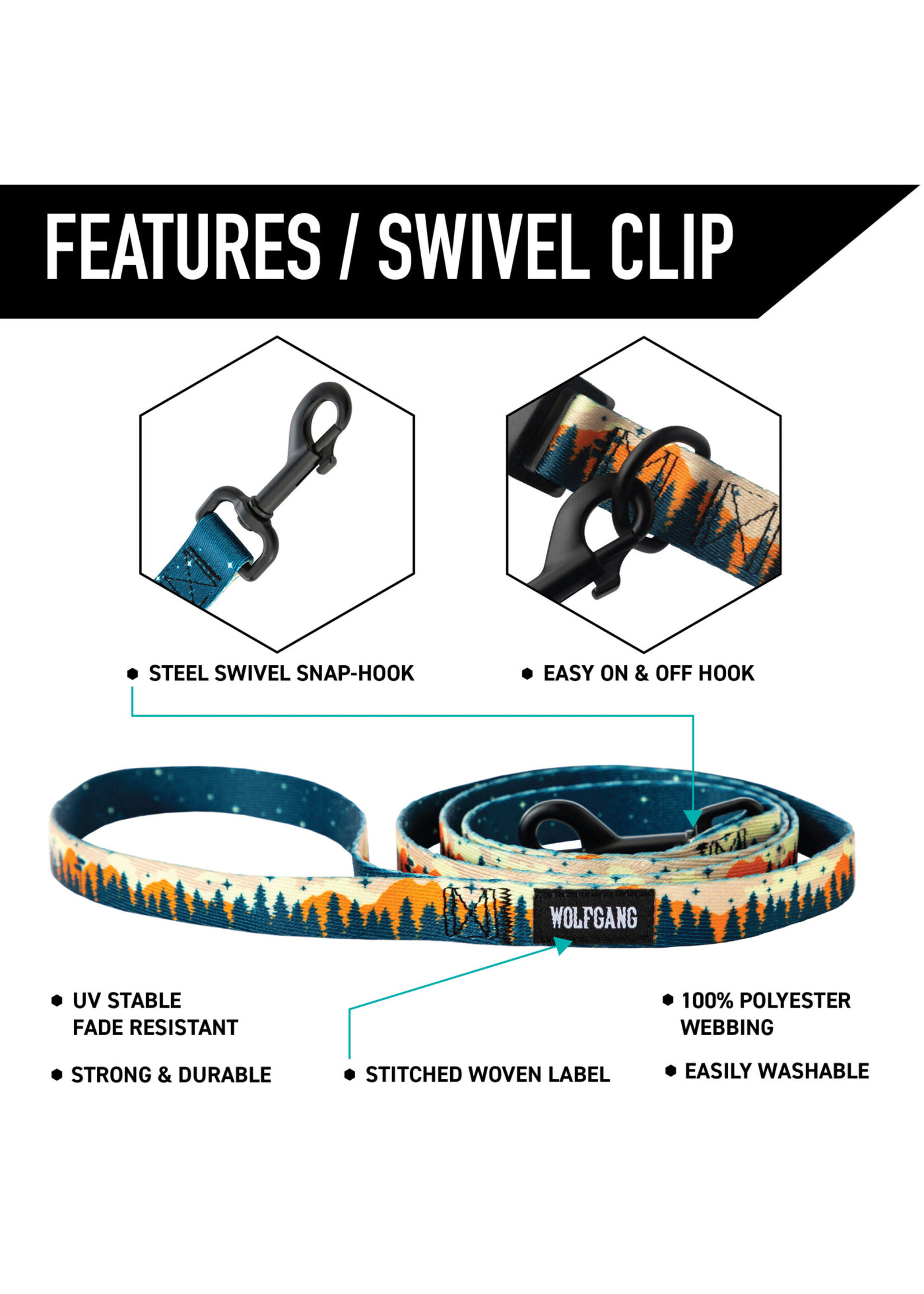 Wolfgang Overland  Leash 4ft