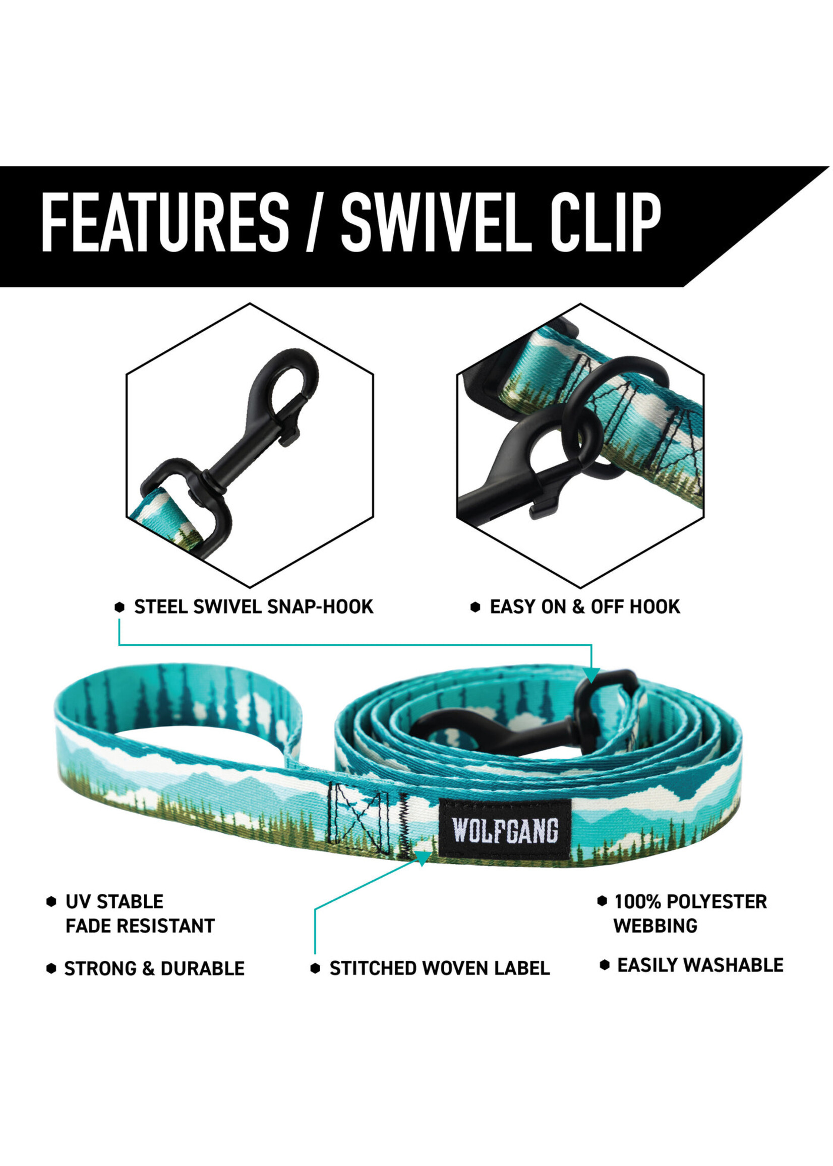 Wolfgang Great Escape Leash 6 ft