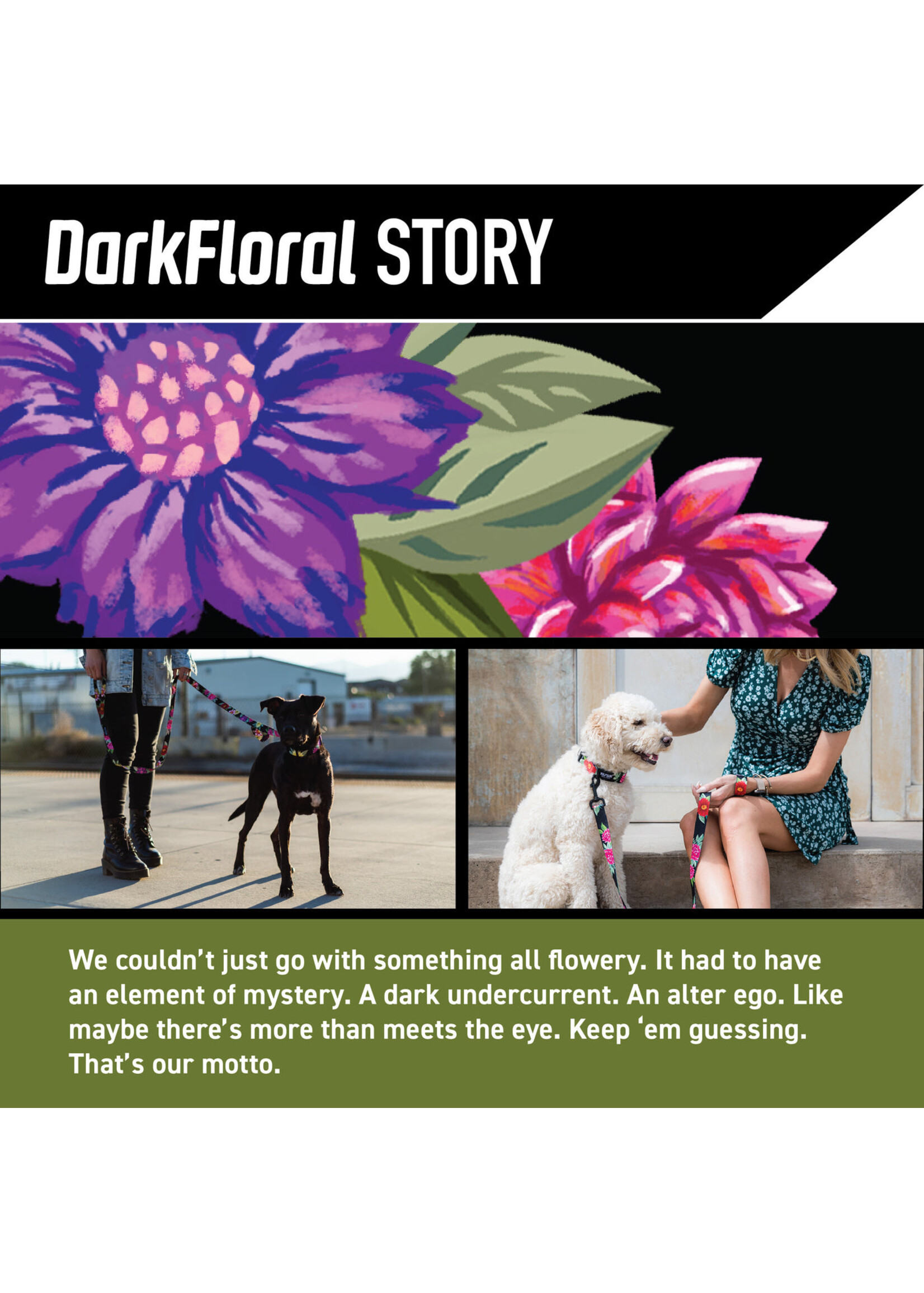 Wolfgang Dark Floral Harness Xlg