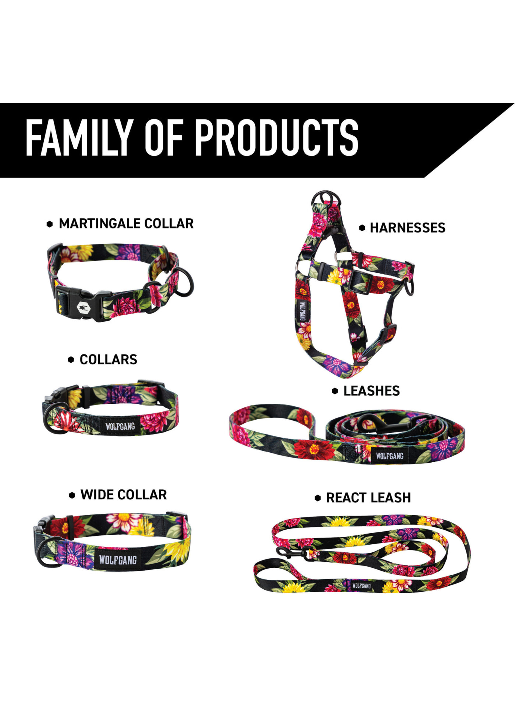 Wolfgang Dark Floral Harness Xlg