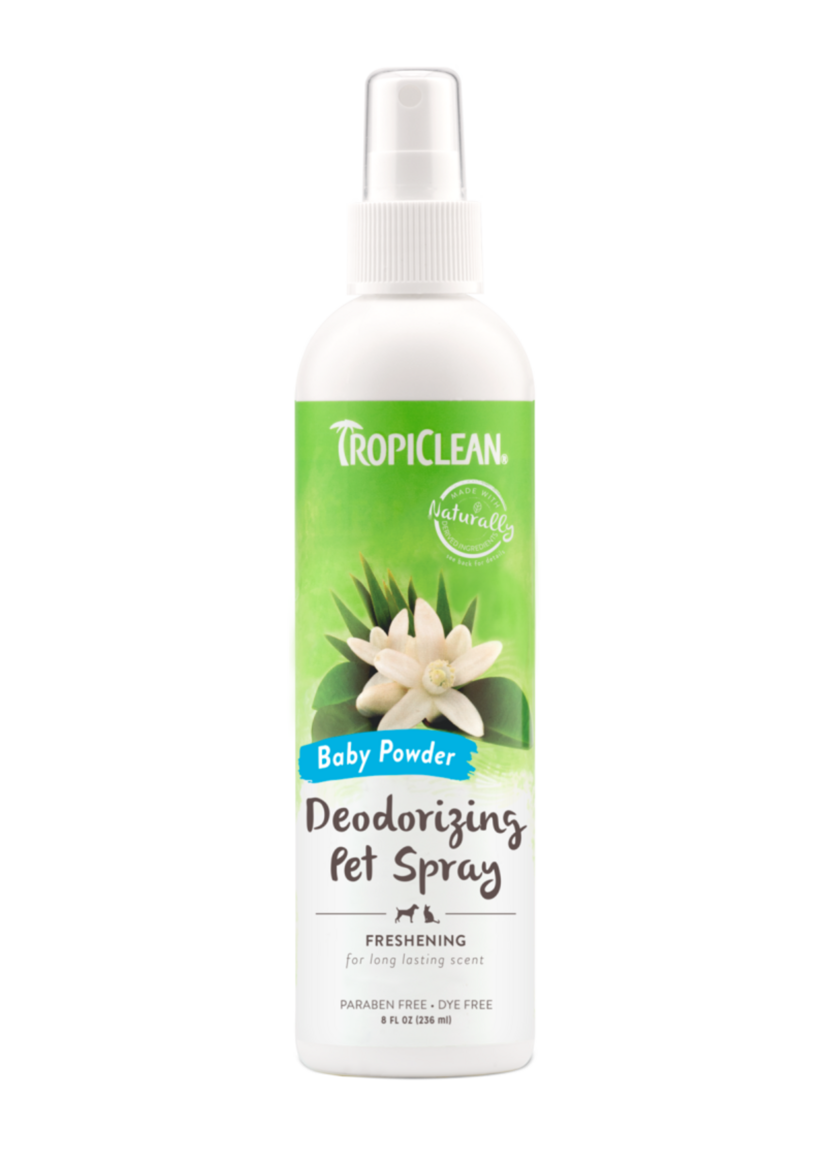 Tropiclean Deodorizing Spray Baby Powder 8oz