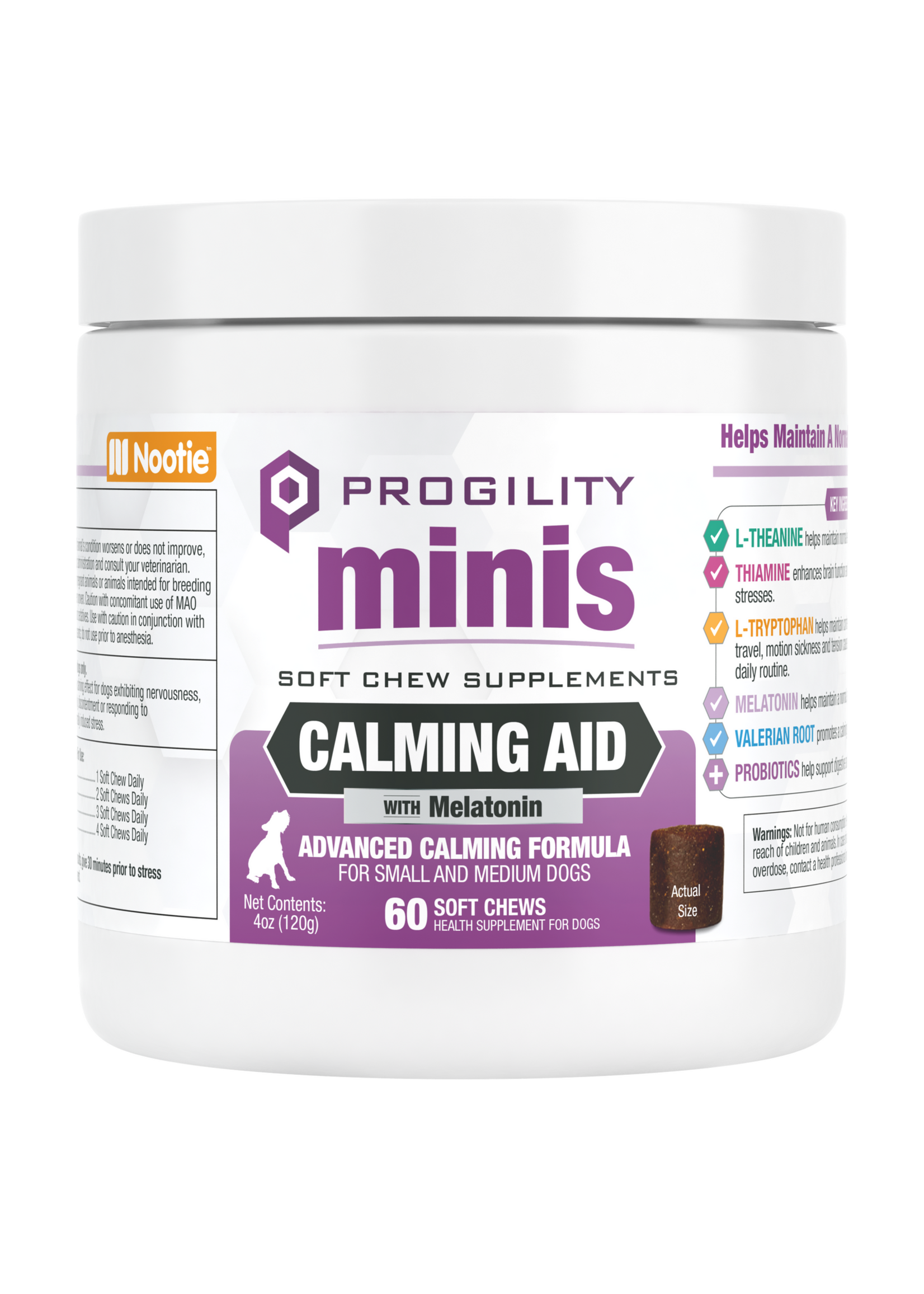 Nootie Progility Minis Calm 60ct