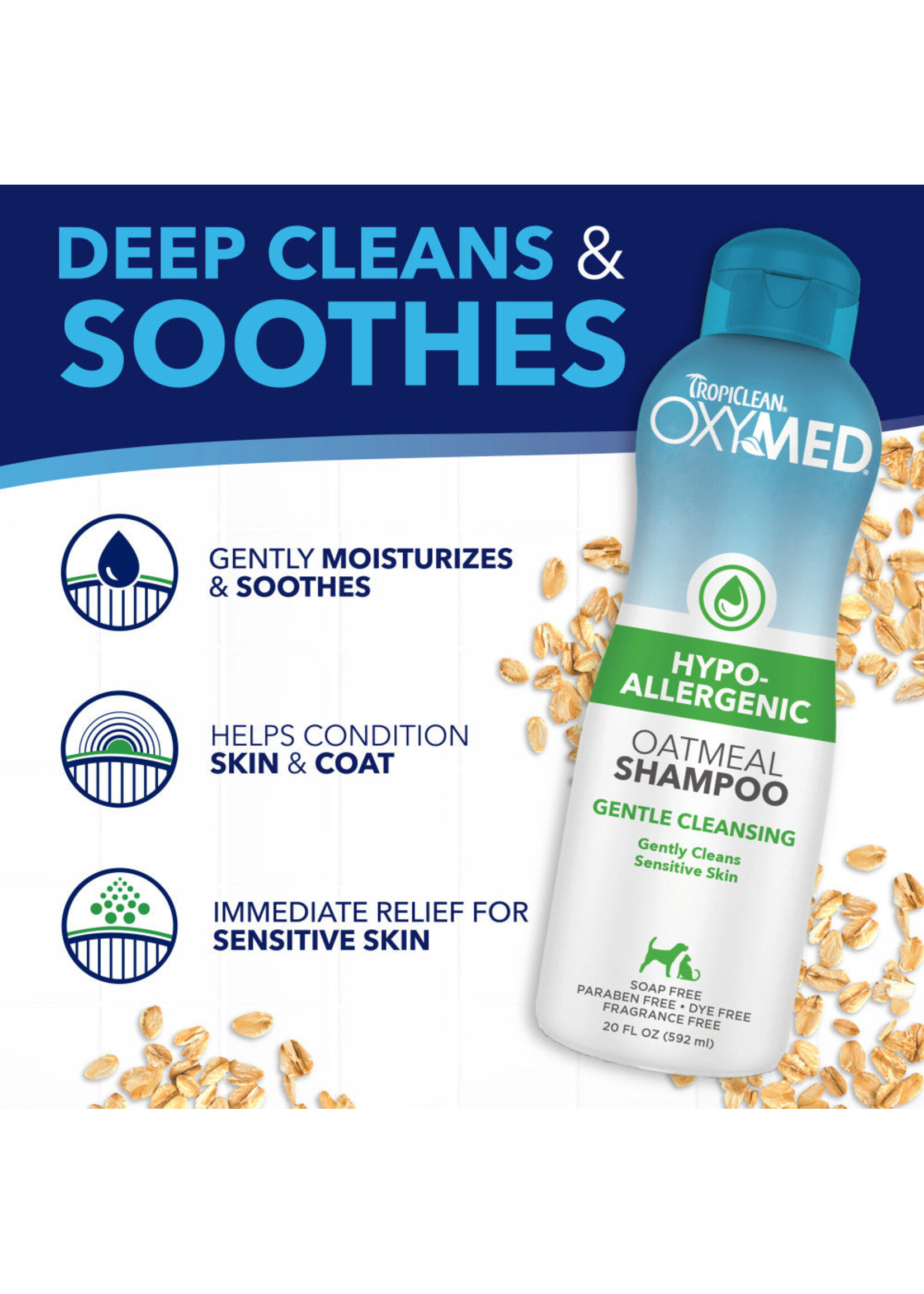 Tropiclean Oxymed Oatmeal Cleansing Shampoo 20 oz