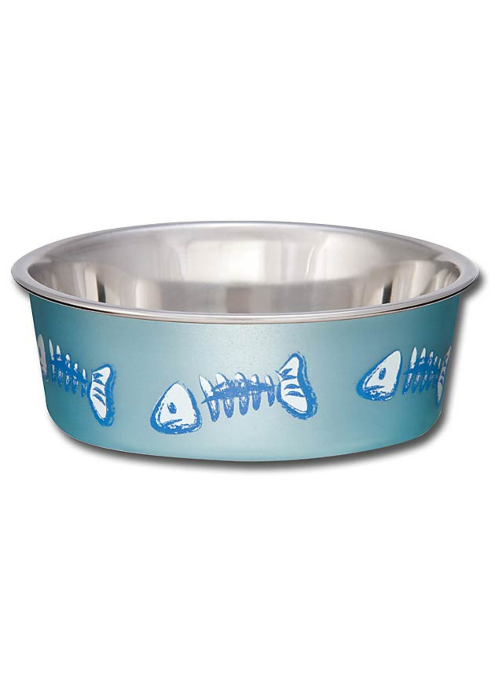 Loving Pets Bella Bowl Cat Skeleton Blue XS