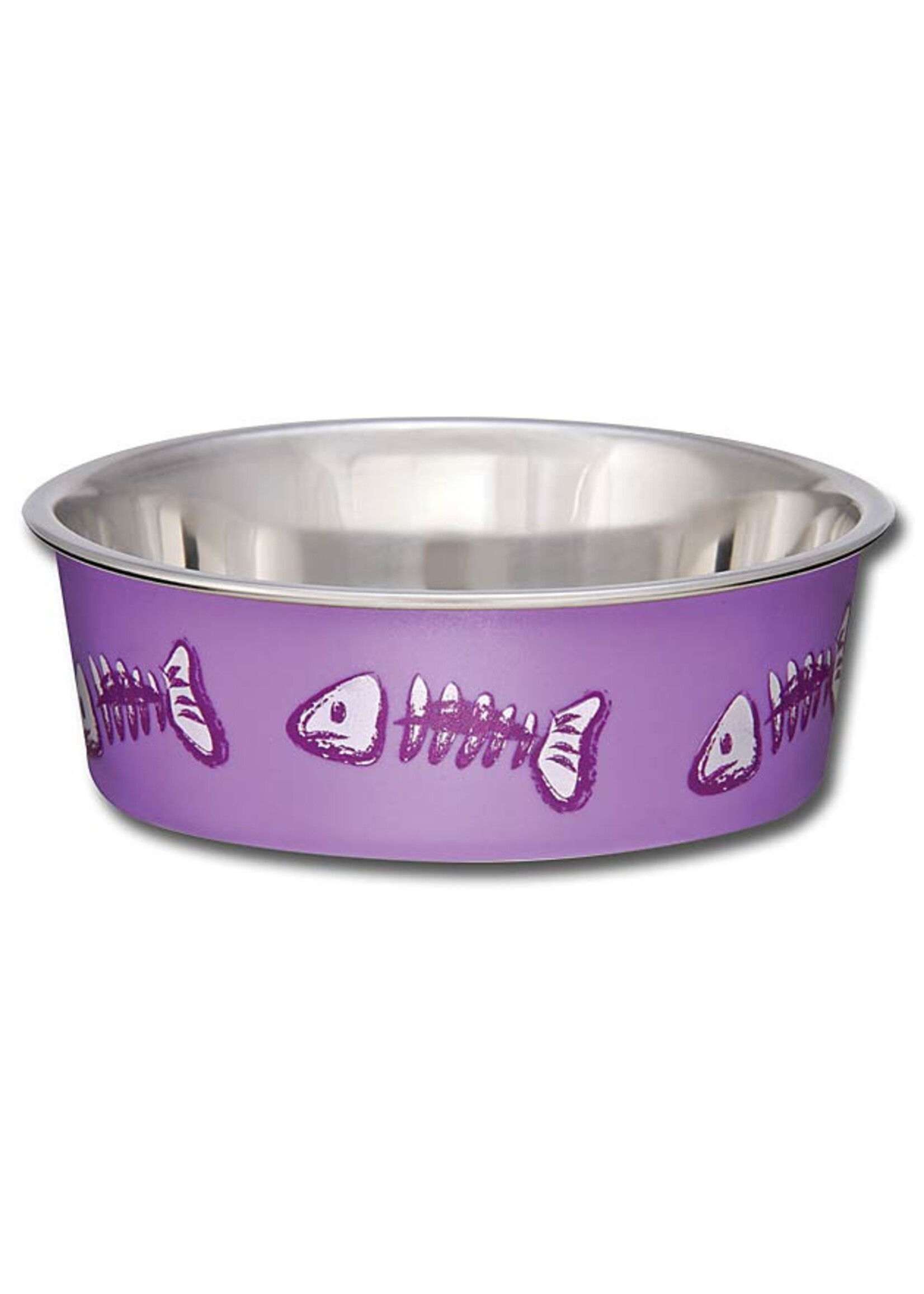 Loving Pets Bella Bowl Cat Skeleton Purple XS