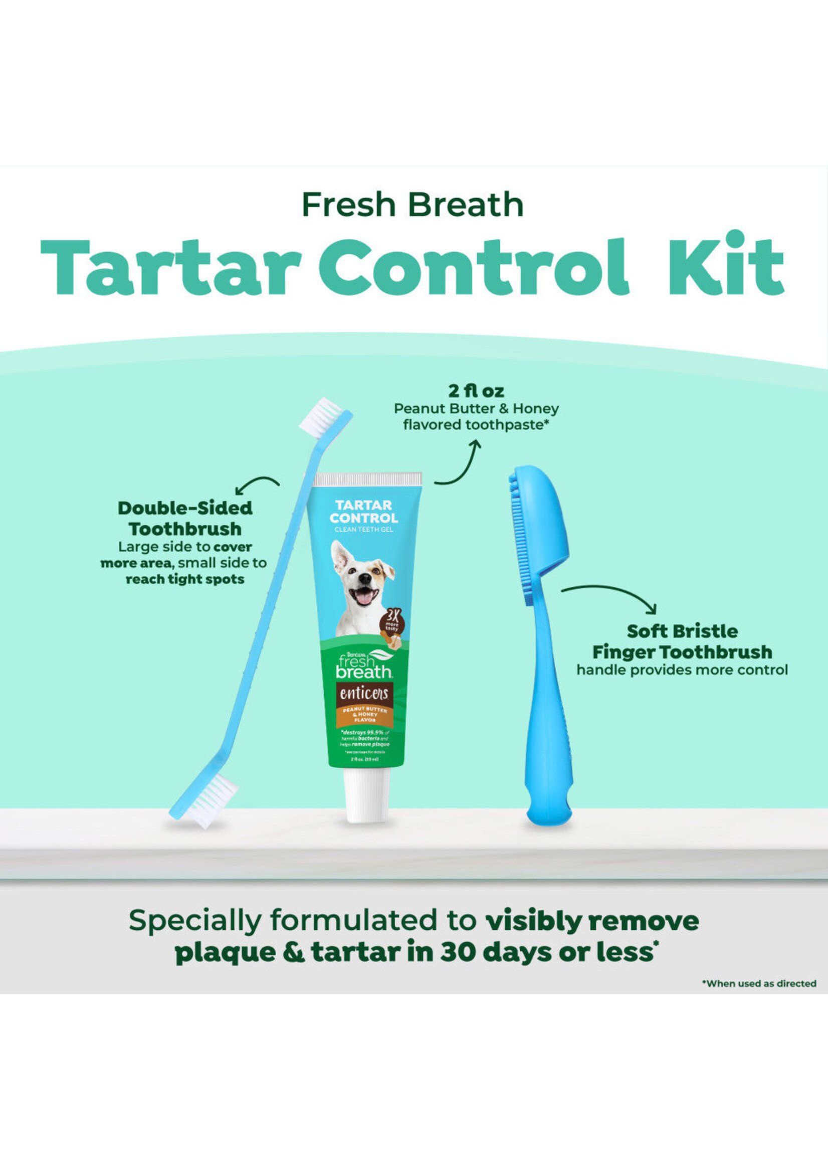 Tropiclean Toothbrush/Gel Lg Dog PB&Honey