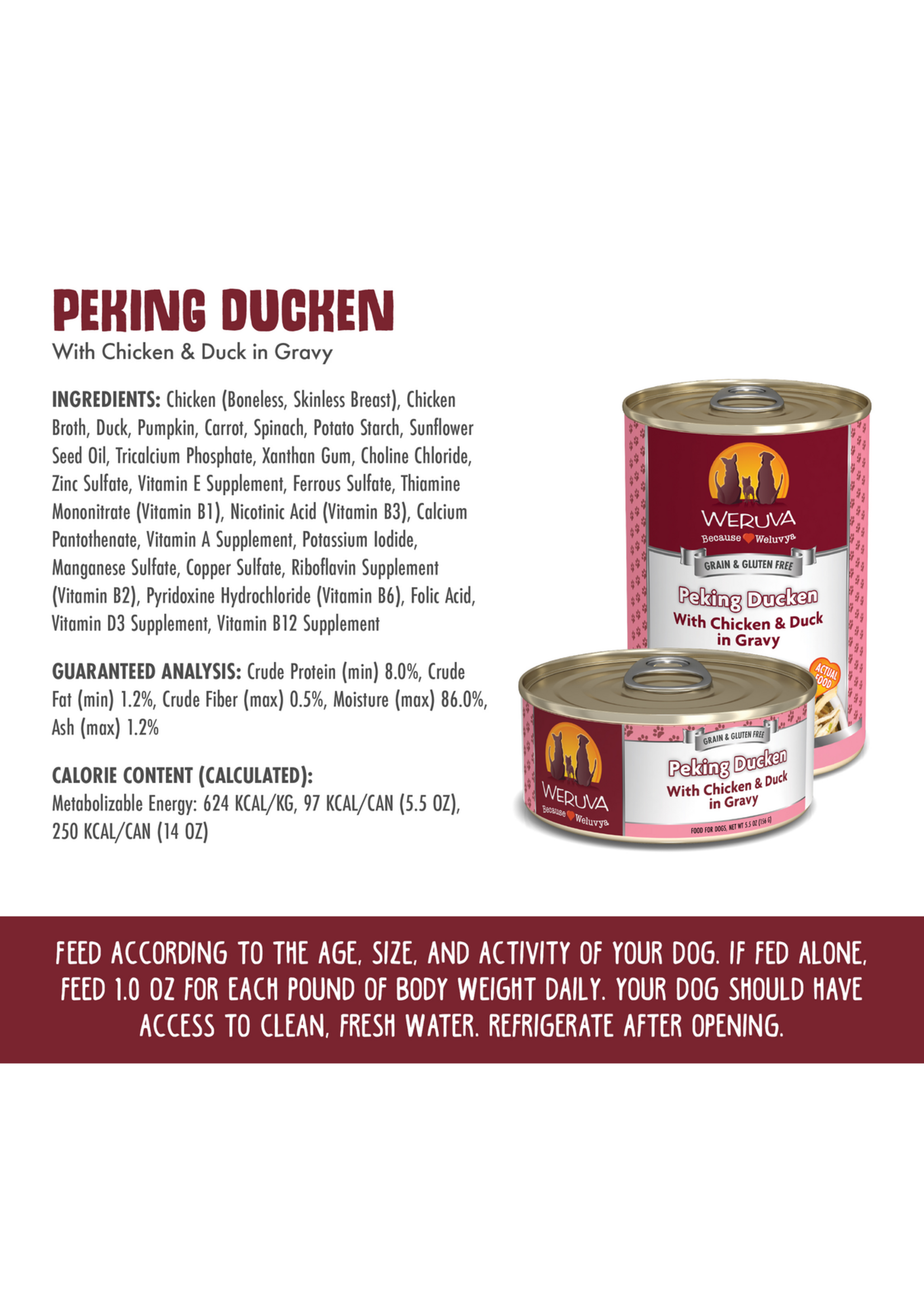 Weruva Canned Dog Food Peking Ducken Dog 5.5 oz