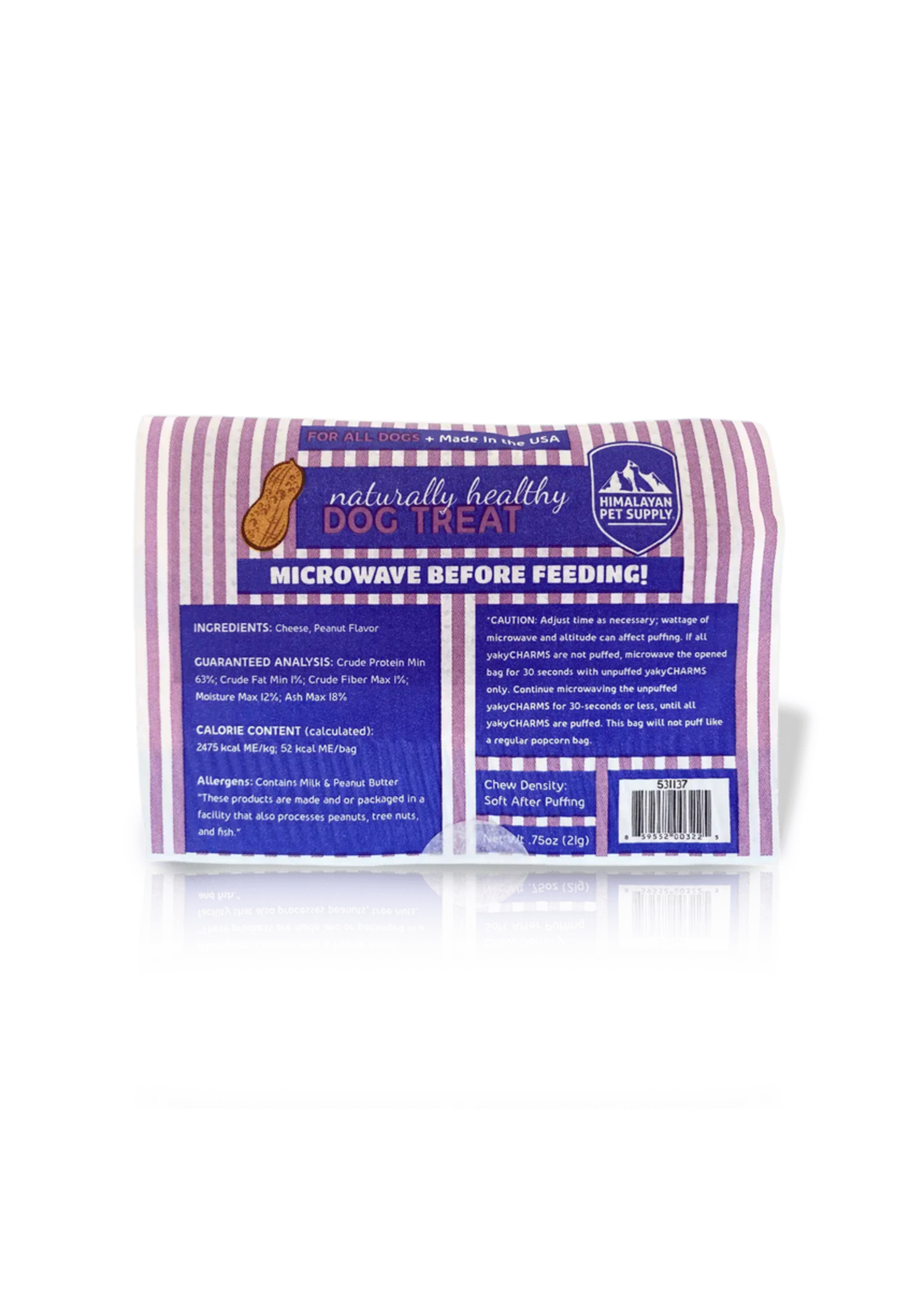 Himalayan Yaky Charms Doggy Popcorn Cheese w/ Peanut Butter