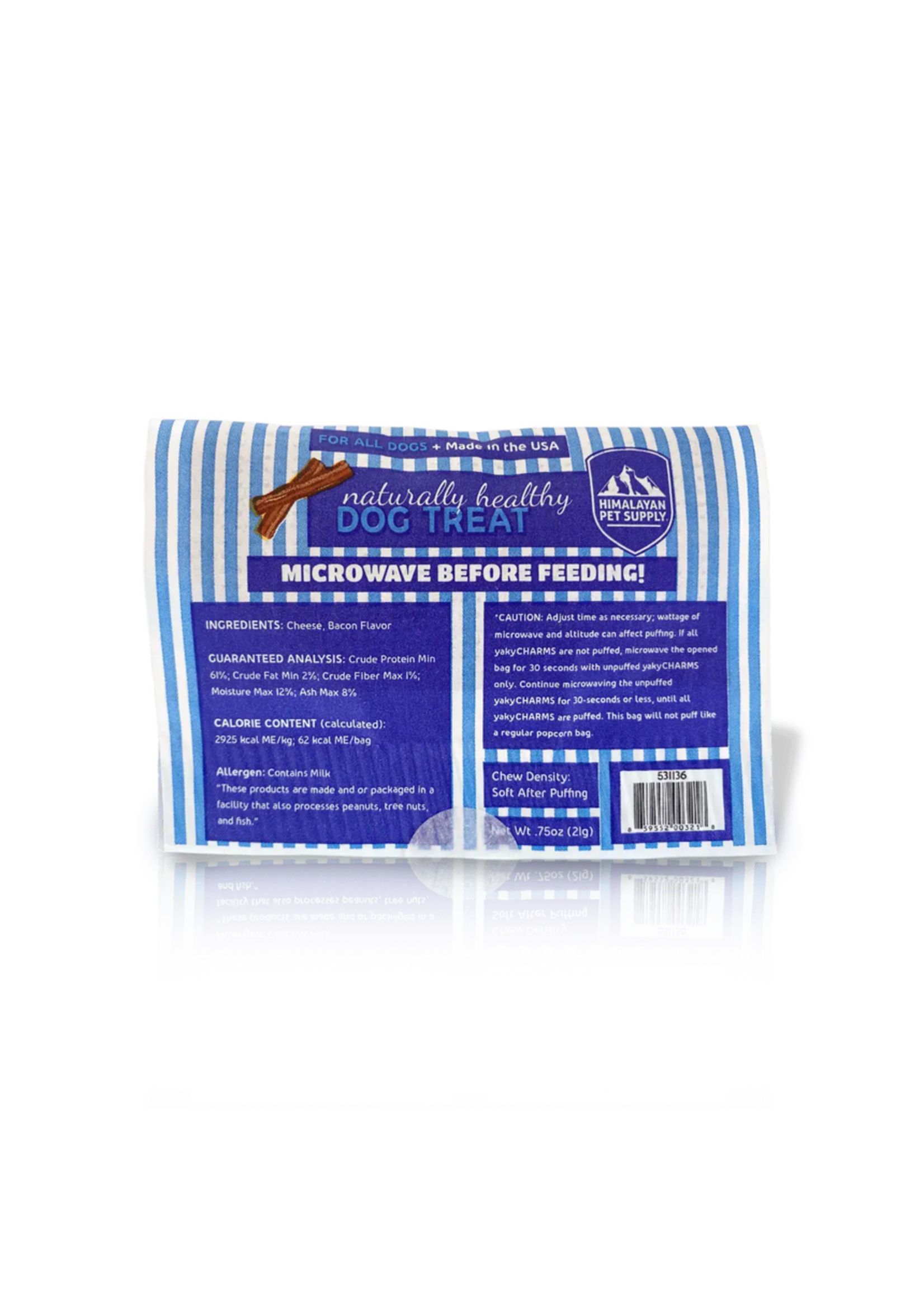 Himalayan Yaky Charms Doggy Popcorn Cheese w/ Bacon