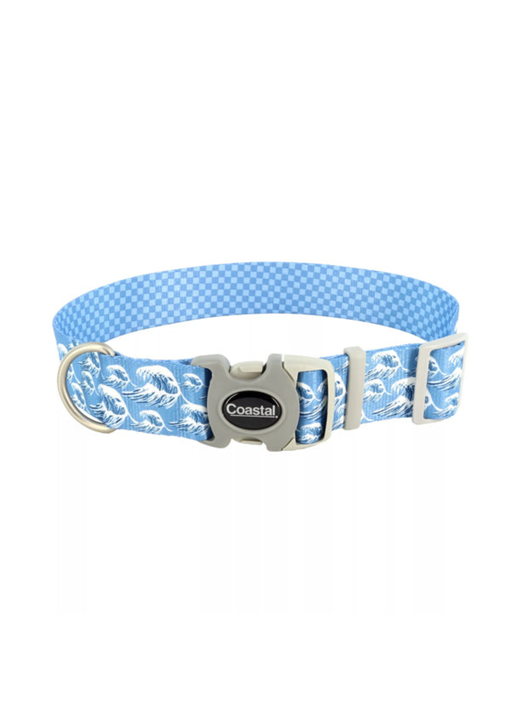 Coastal 1.5” Sublime Collar Blue Waves w/ Checkers