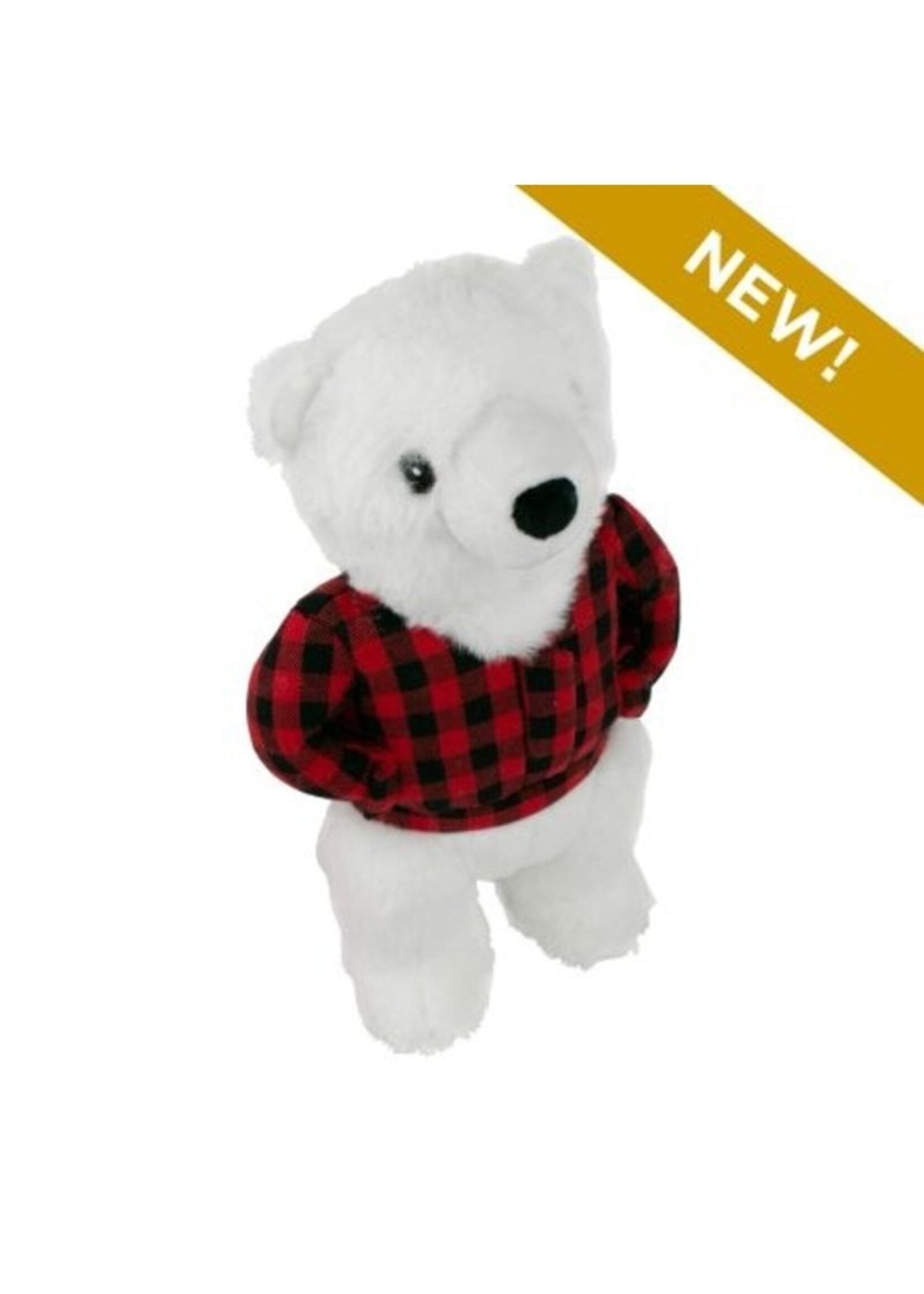Tall Tails 12” Polar Bear w/ Plaid Shirt