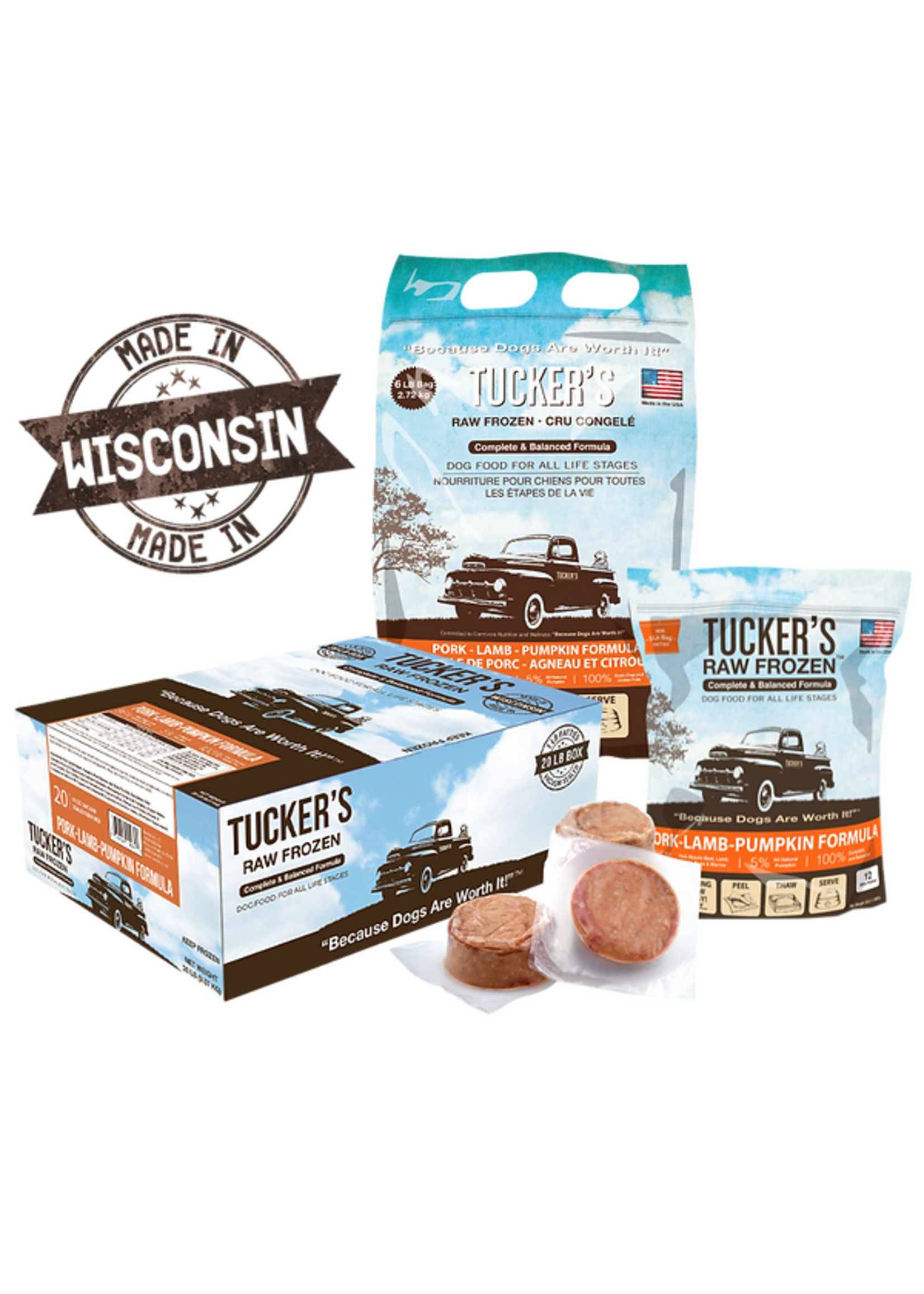 Tucker's Frozen Dog Food 6 lb Pork & lamb & Pumpkin