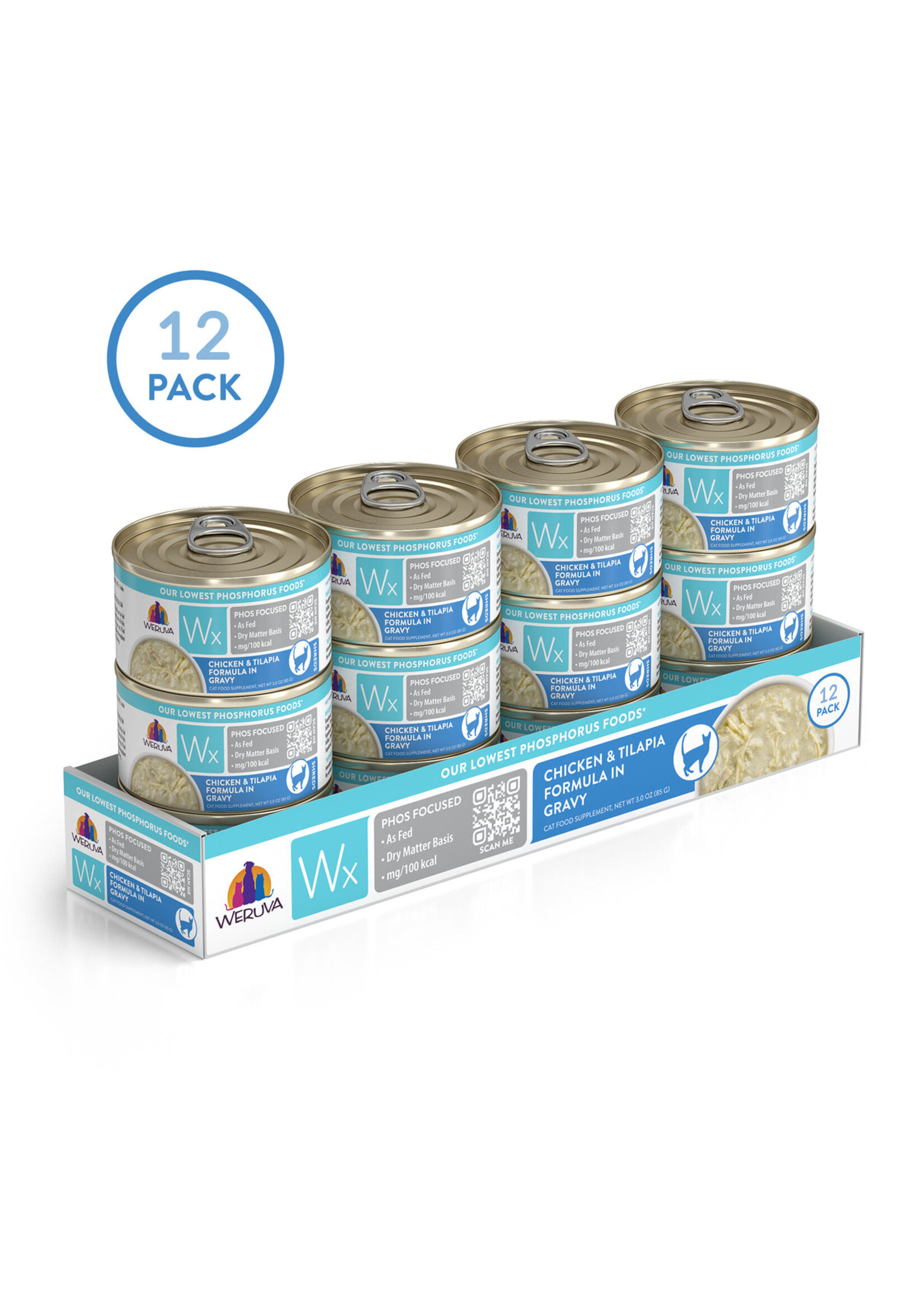 Weruva Canned Cat Food WX Chicken/Tilapia w/ Gravy 3 oz