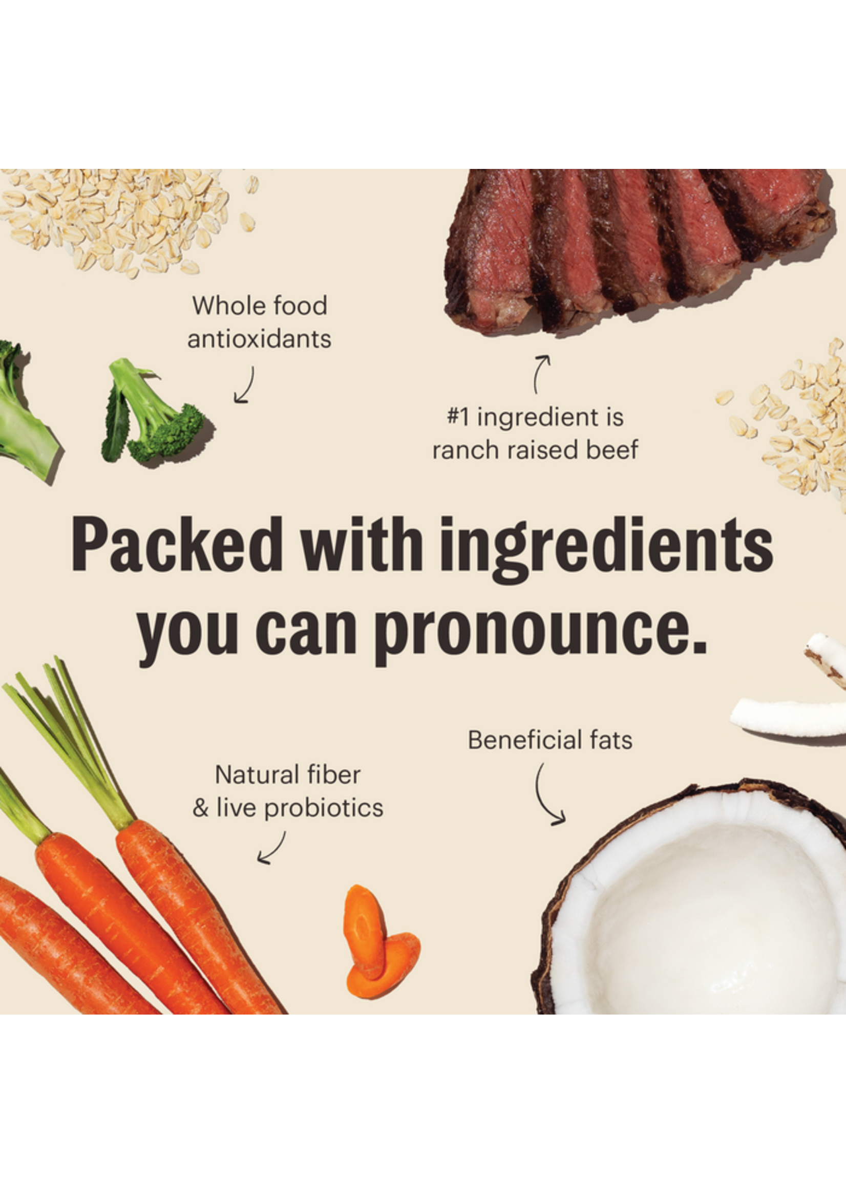 Honest Kitchen Clusters Beef & Oats 20lb