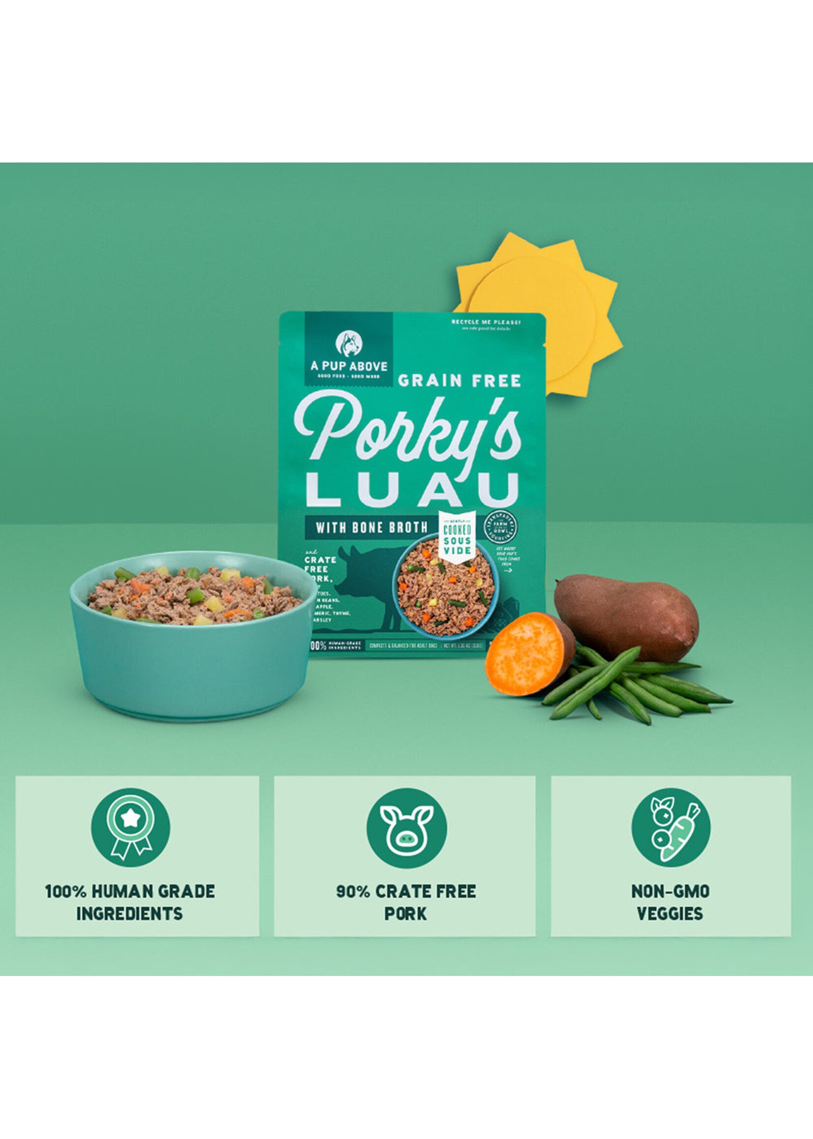 A Pup Above Porky’s Luau 3lb bag