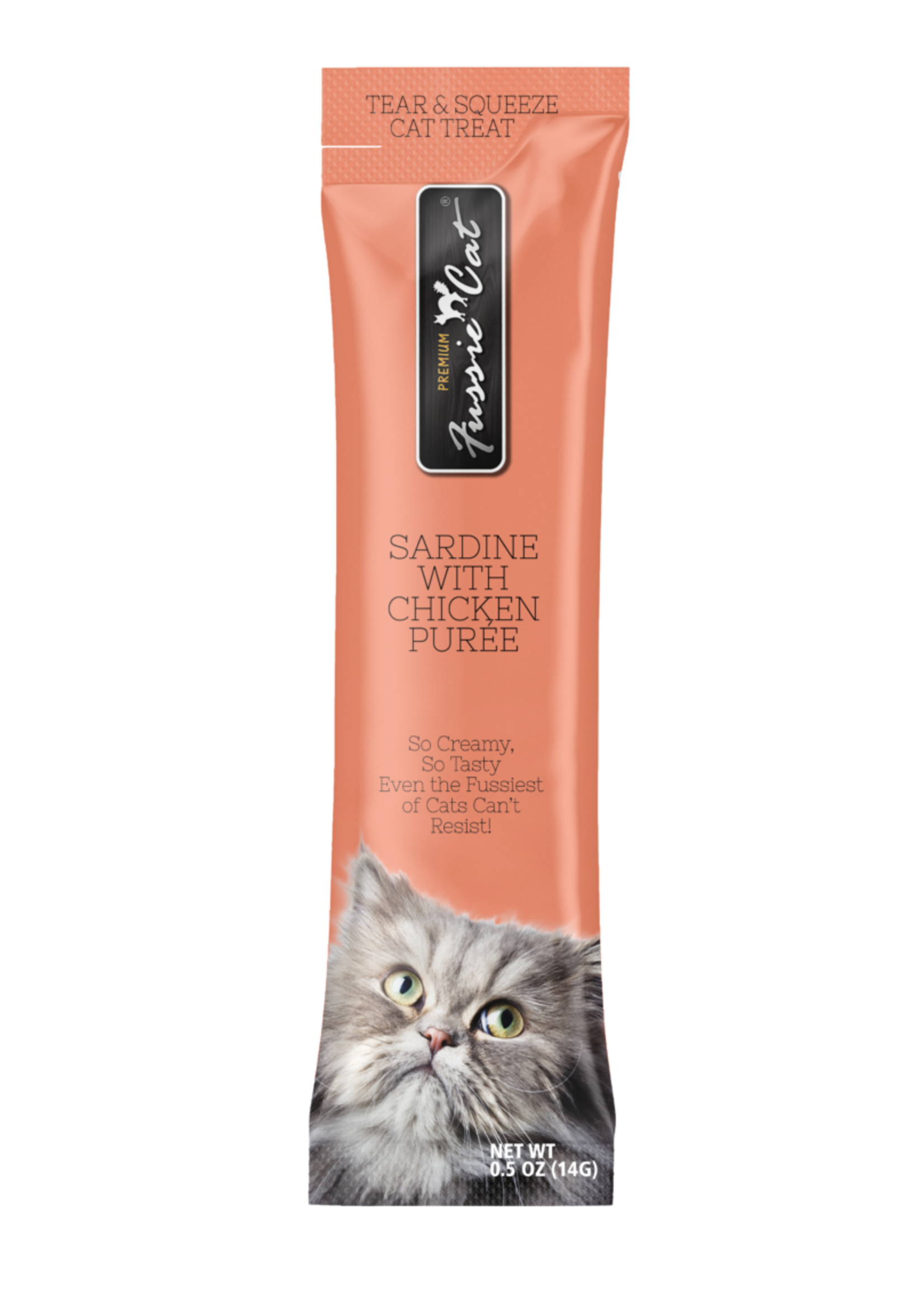 Fussie Cat Puree Treat 4 pak Sardine & Chicken
