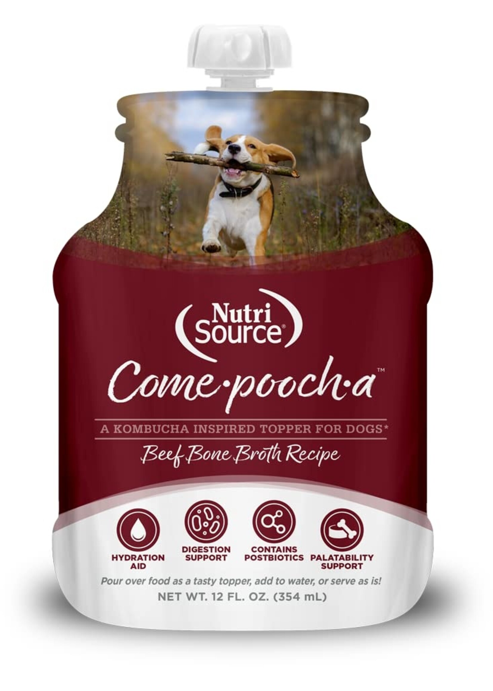 NS Come Pooch A Bone broth Beef 12 oz.