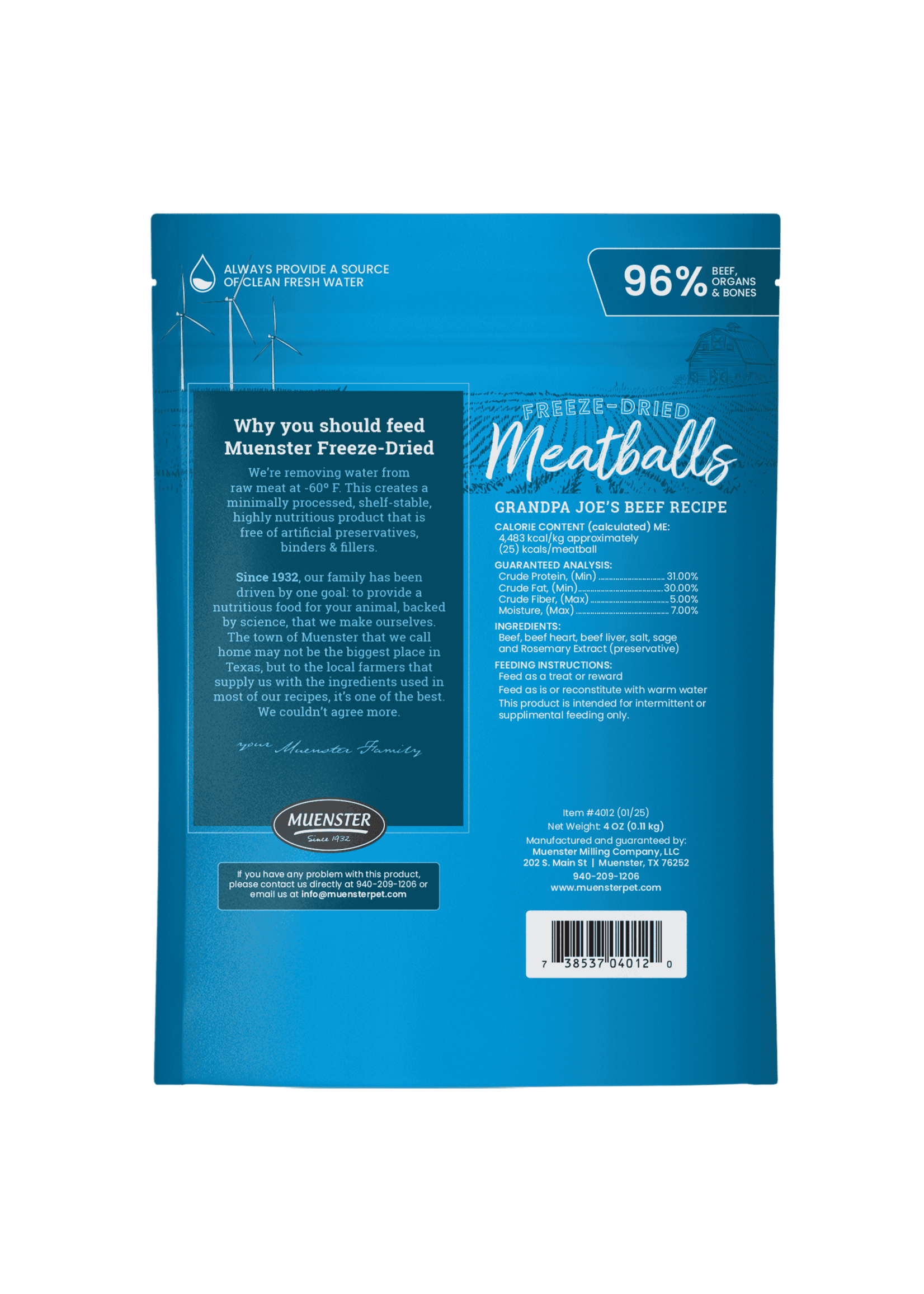 Muenster Beef Meatballs 5 count