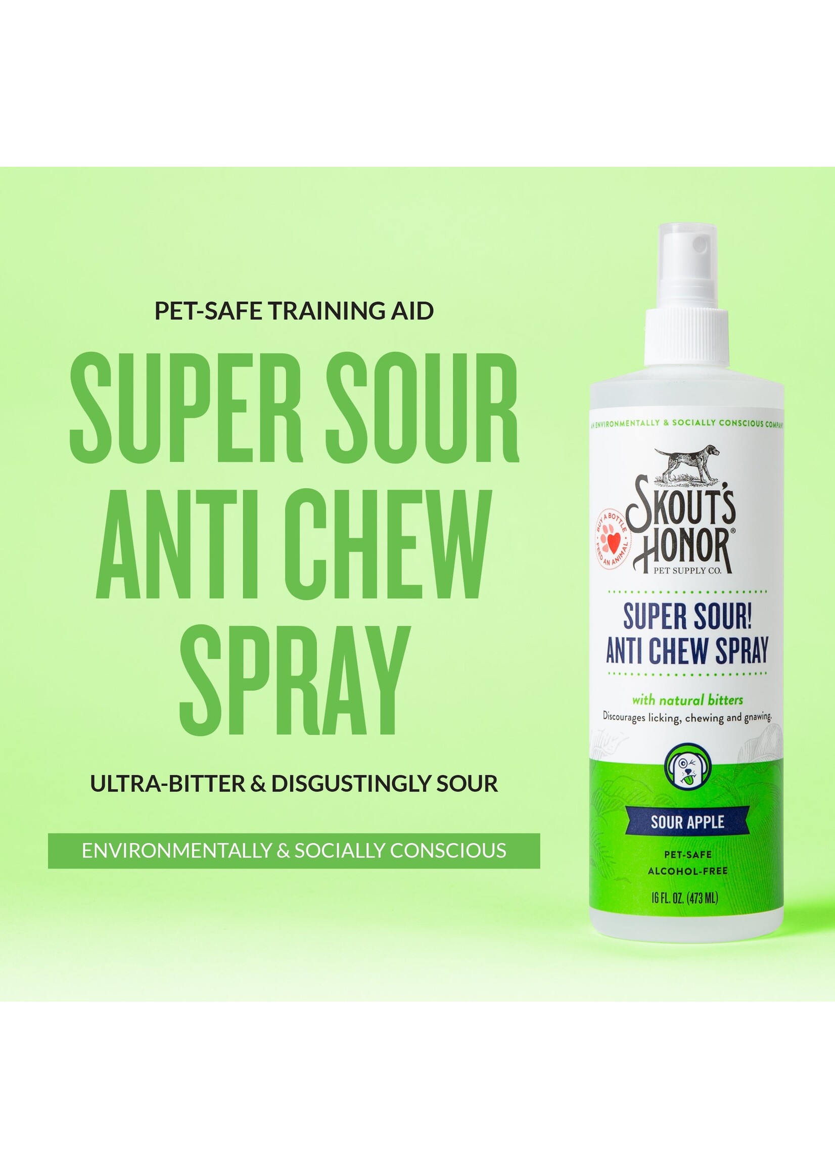 Skouts Honor Super Sour Anti-Chew Spray 16 ounce