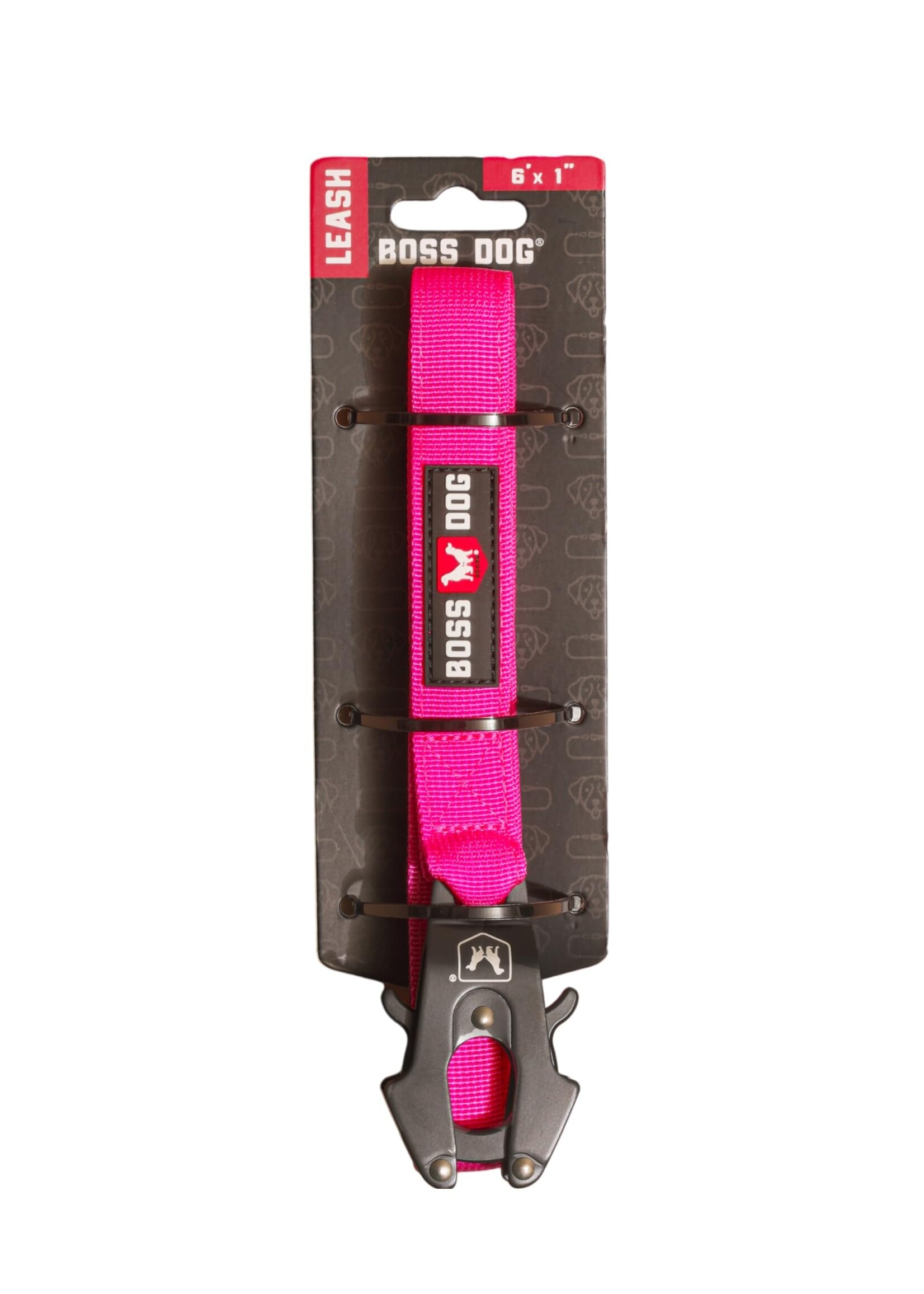 Boss Dog Tactical Leash 6ft Pink 1”