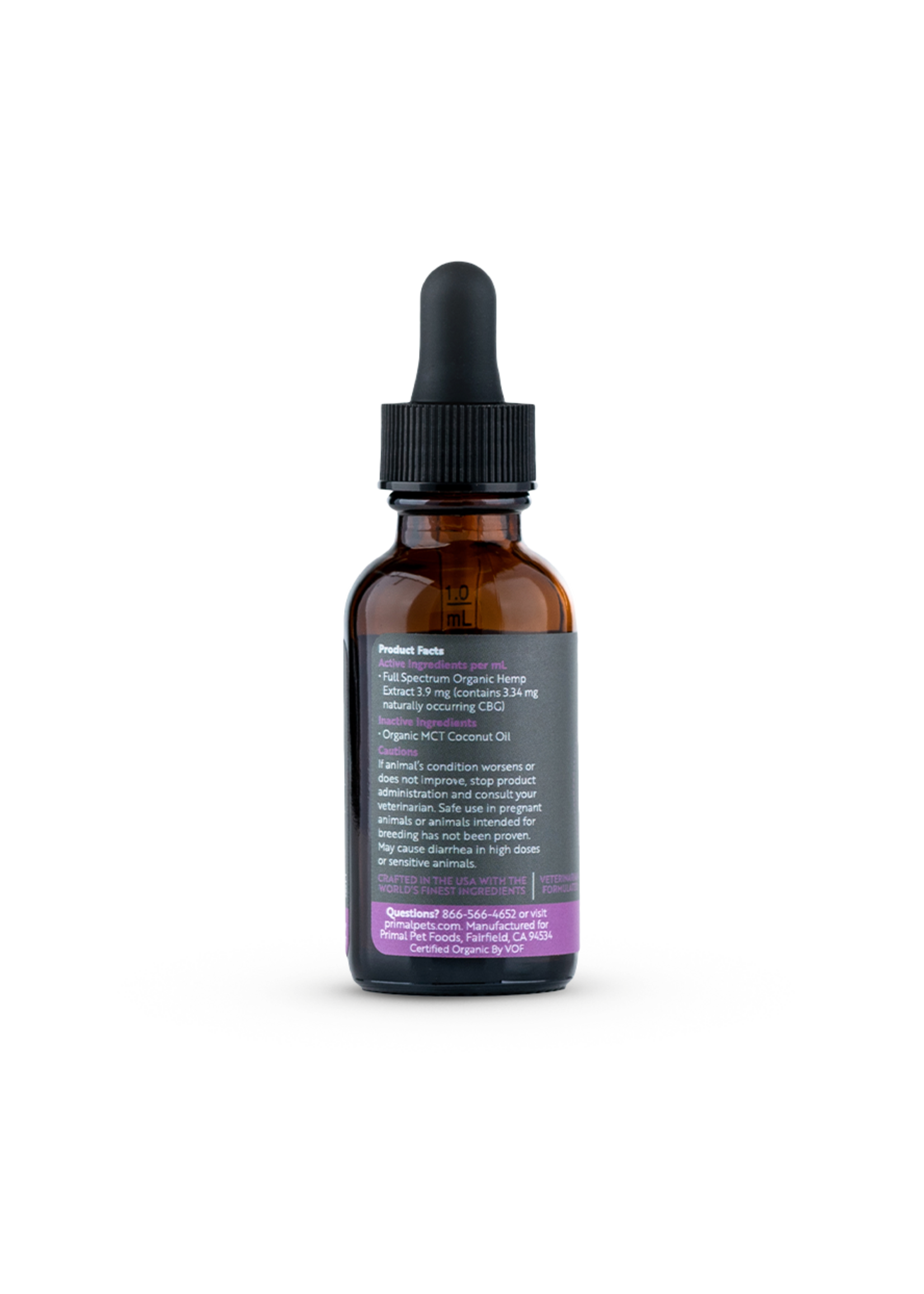 Primal Pet Full Spectrum CBG Oil Dog Sm 1oz